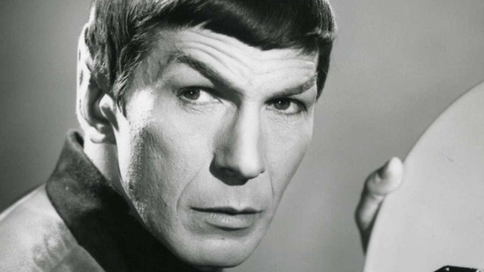 Promotional image of Leonard Nimoy as Spock from Star Trek: The Original Series.
The photo has no copyright markings on it as can be seen in the links below.
United States Copyright Office page 2