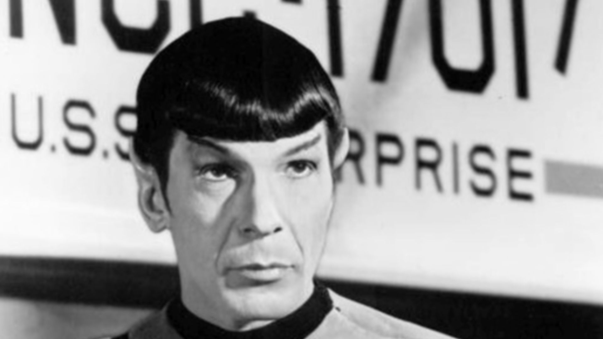Photo of Leonard Nimoy as Mr. Spock from the original Star Trek series.