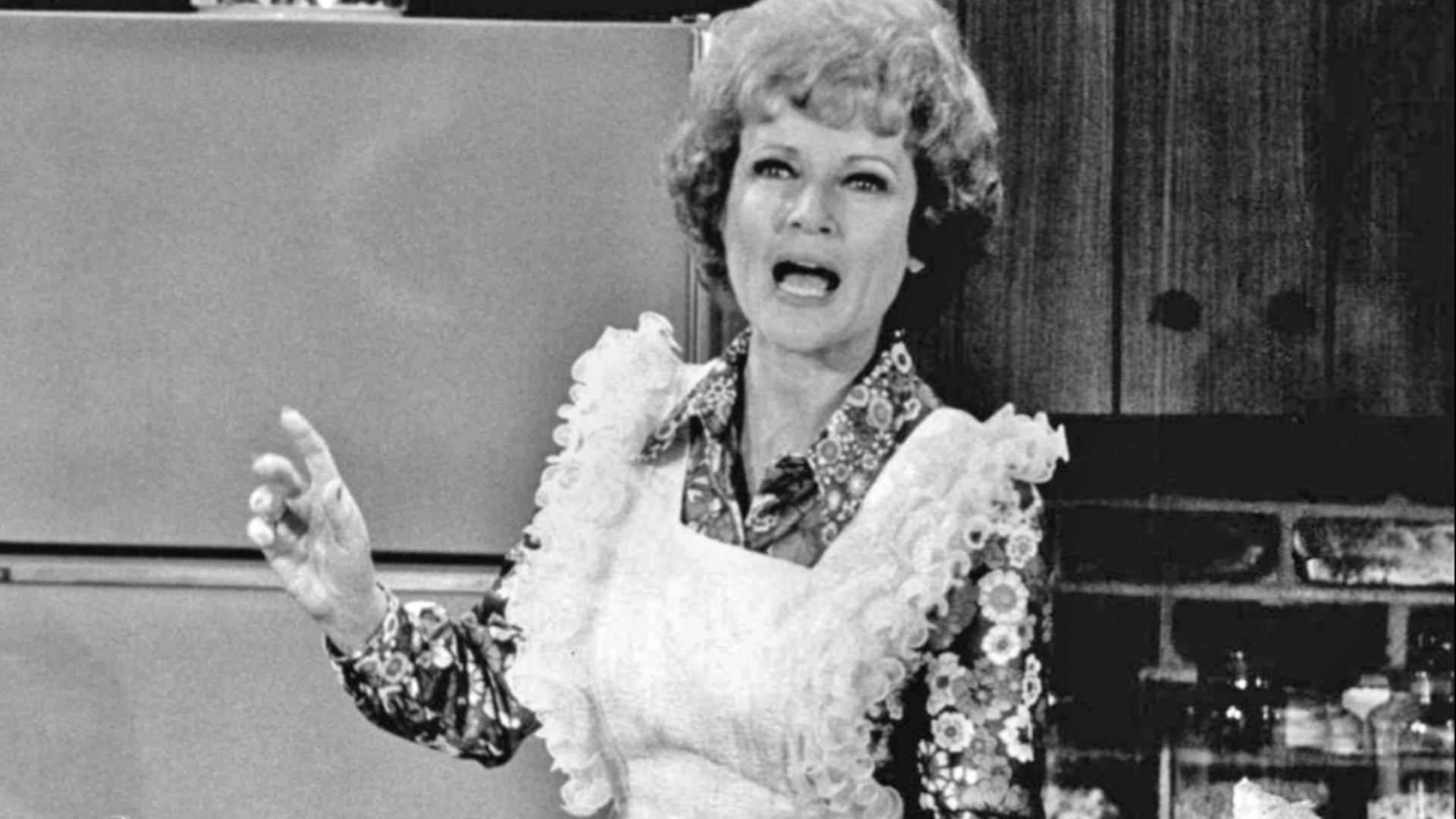 Photo of Betty White as Sue Ann Nivens, hostess of the WJM-TV