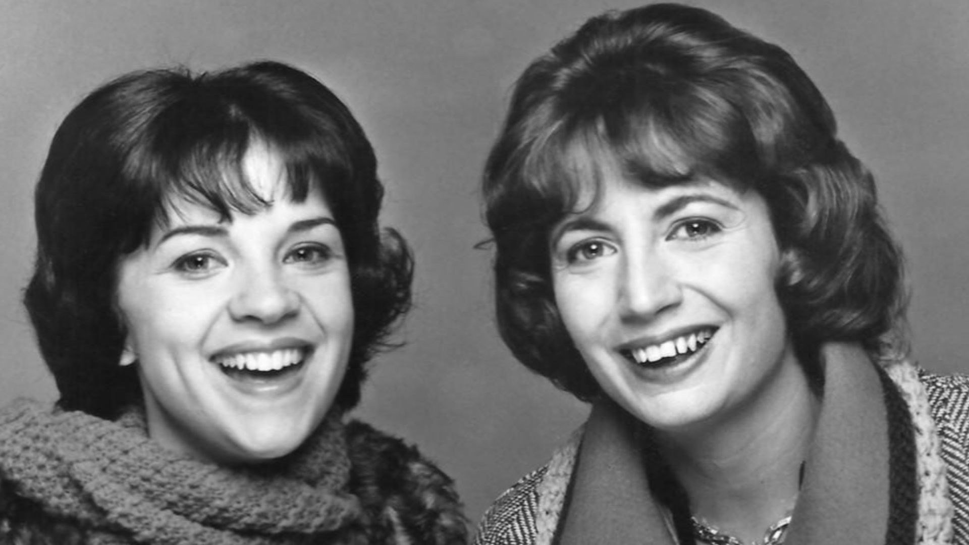 Publicity photo of Cindy Williams and Penny Marshall from the television show Laverne and Shirley.