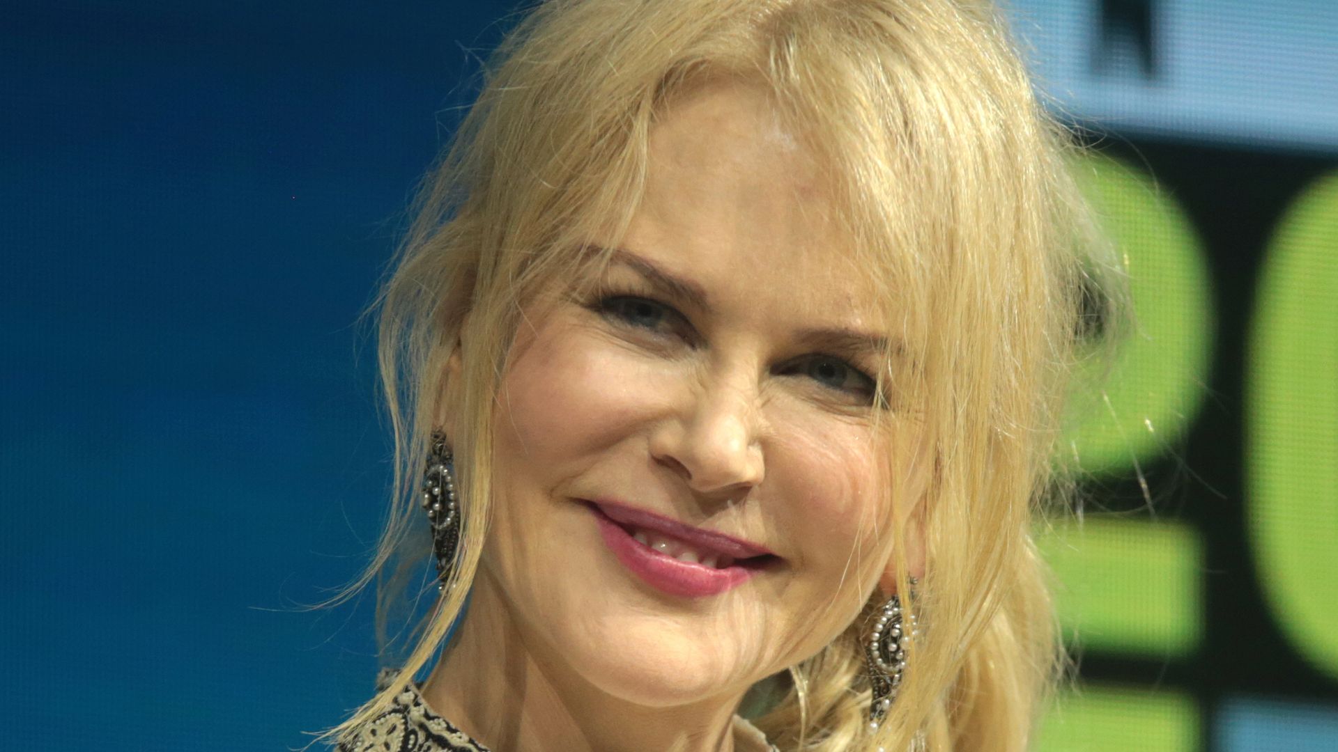 Nicole Kidman speaking at the 2018 San Diego Comic-Con International in San Diego, California.