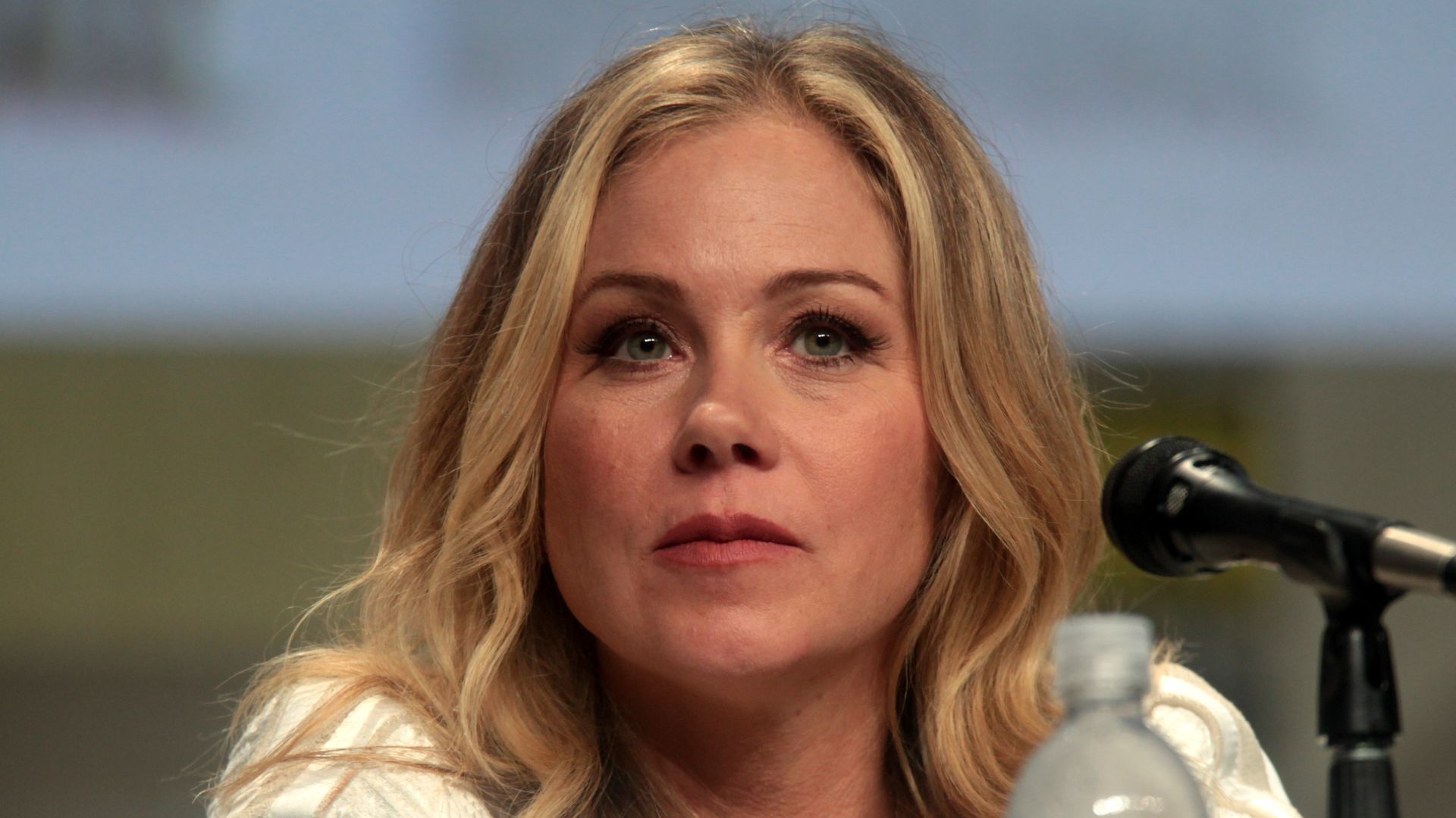 Christina Applegate speaking at the 2014 San Diego Comic Con International, for