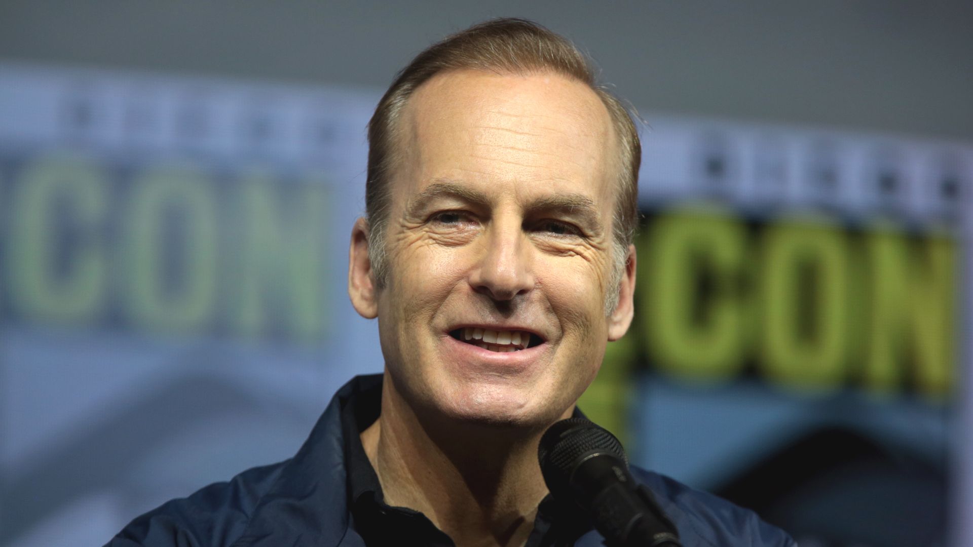 Bob Odenkirk speaking at the 2018 San Diego Comic Con International, for