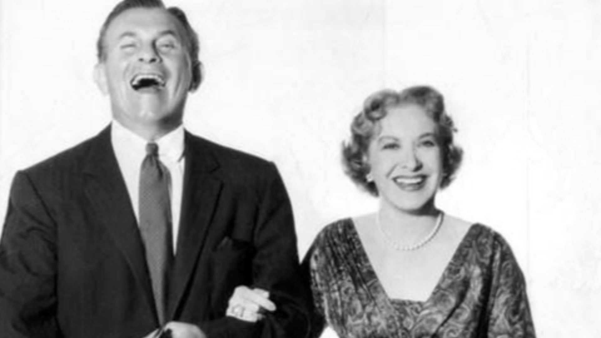 Publicity photo of George Burns and wife Gracie Allen.