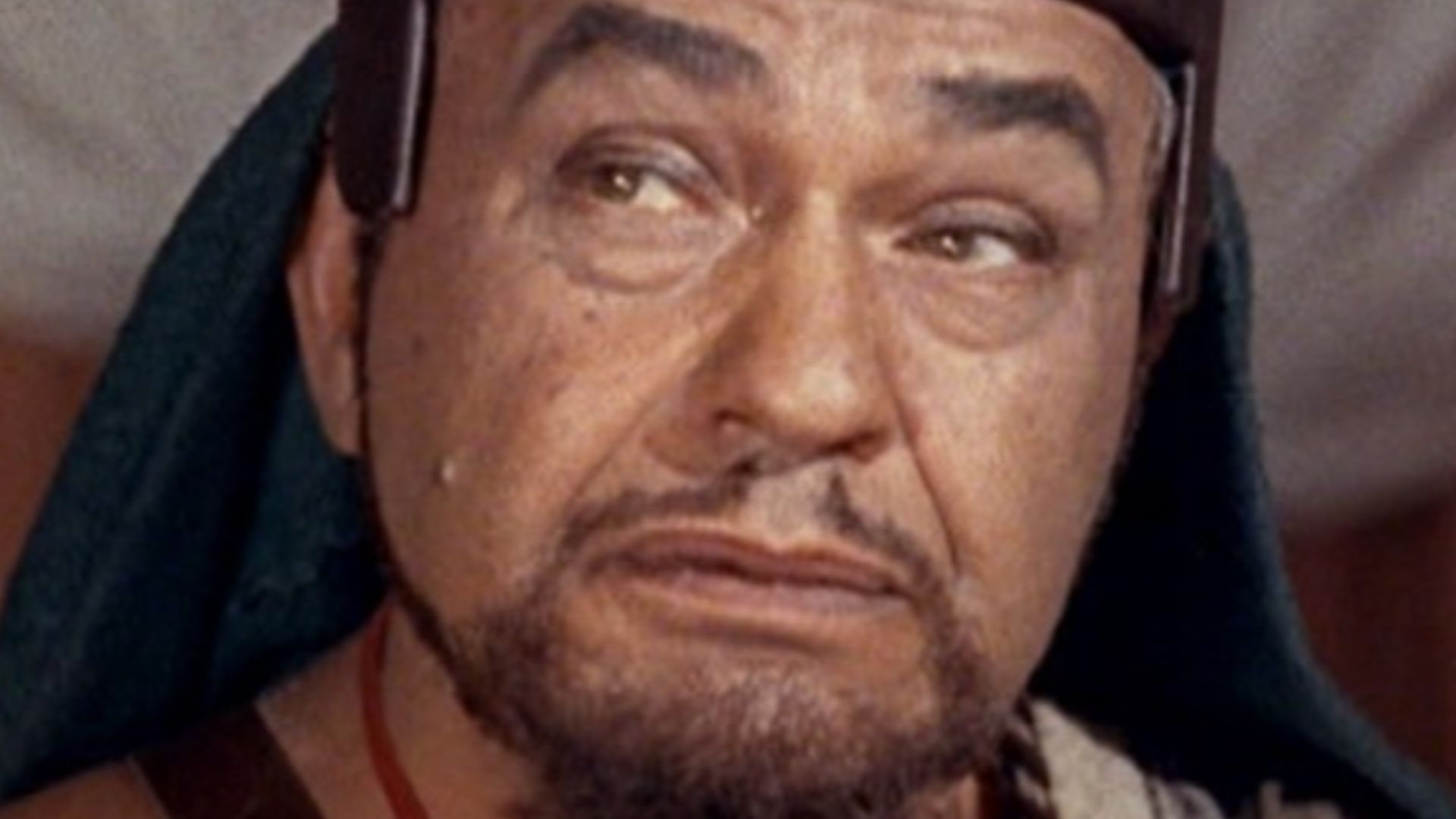 Cropped screenshot of Edward G. Robinson from the trailer for the film The Ten Commandments.