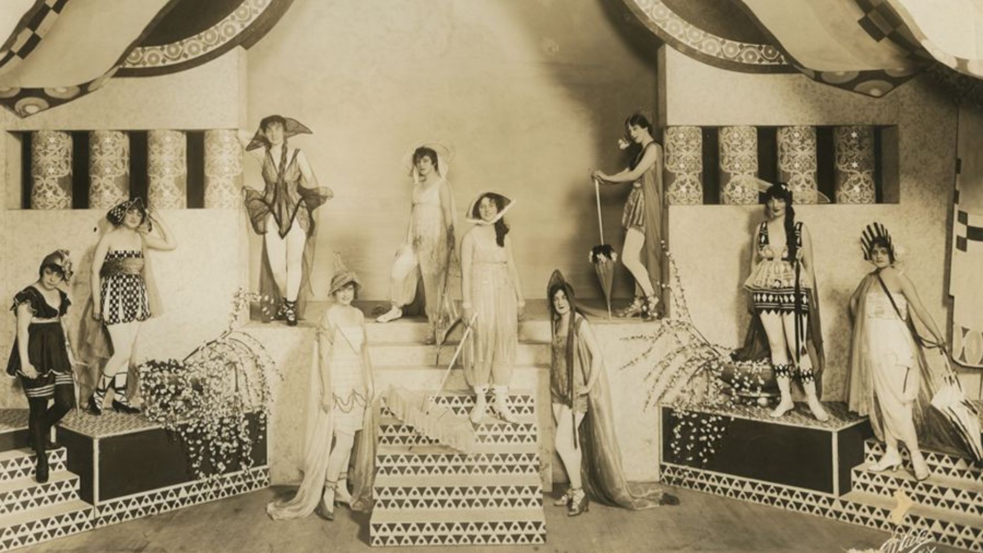 From https://www.worthpoint.com/worthopedia/olive-thomas-1916-midnight-frolic-441858391: photograph from the 1916 Midnight Frolic Ziegfeld Follies production,
