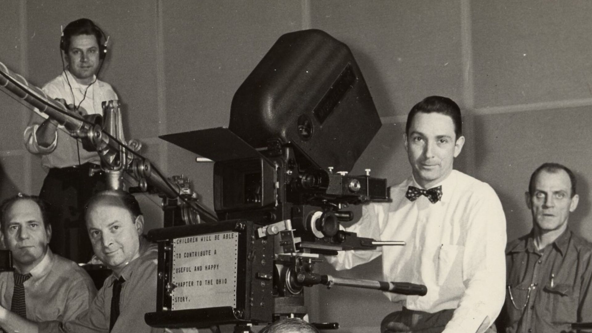 Cinécraft Productions, a motion picture studio in Cleveland, Ohio, was founded by my father and mother, Ray and Betty Culley, in 1939. This photo is part of a collection of family and studio related photos my family donated on a non exclusive basis to Hag
