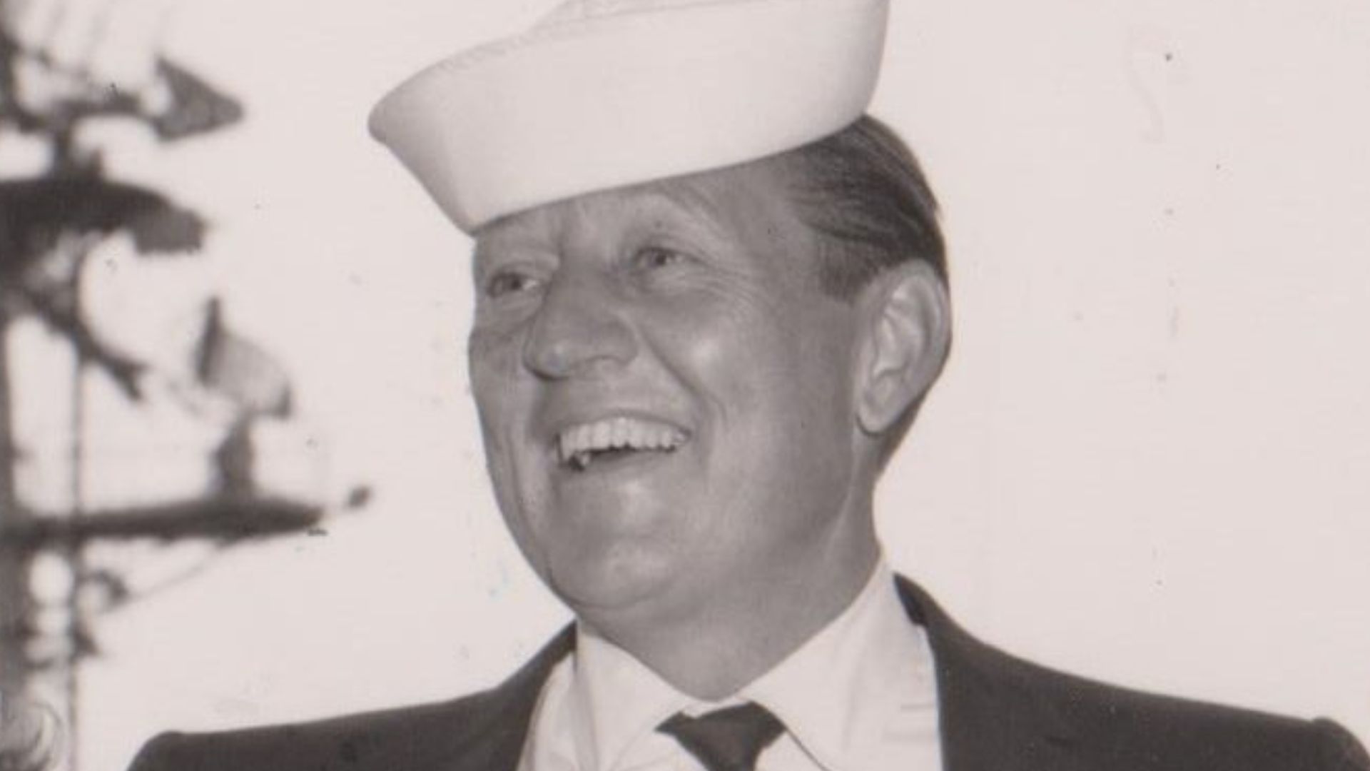 Art Linkletter promoting United Way on the aircraft carrier USS Midway (CVA-41) in 1963 with UC Berkeley pompon squad members. Jacqueline Mills, the future aerobic dancing pioneer Jacki Sorensen, is second from left. Nearby but not shown is the UC Berkele