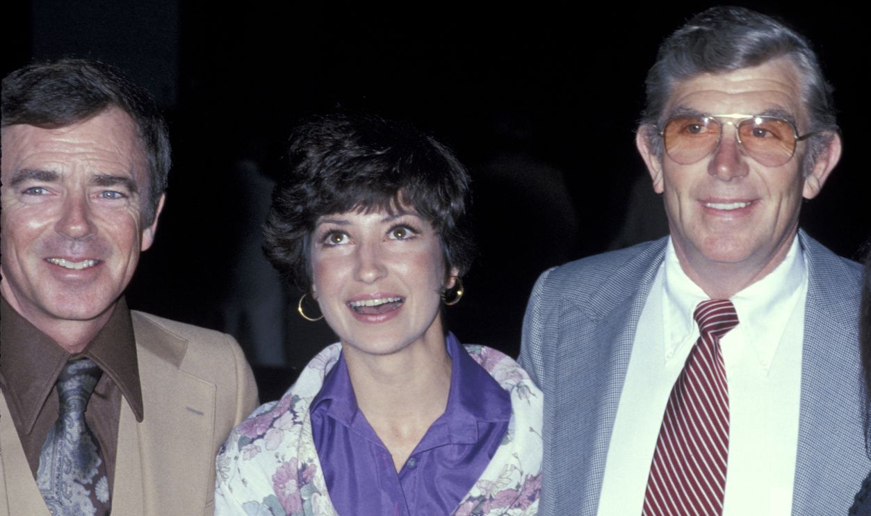 Andy Griffith and Ken Berry during CBS Television 50th Anniversary Party at Beverly Hills Hotel in Beverly Hills, California, United States.
