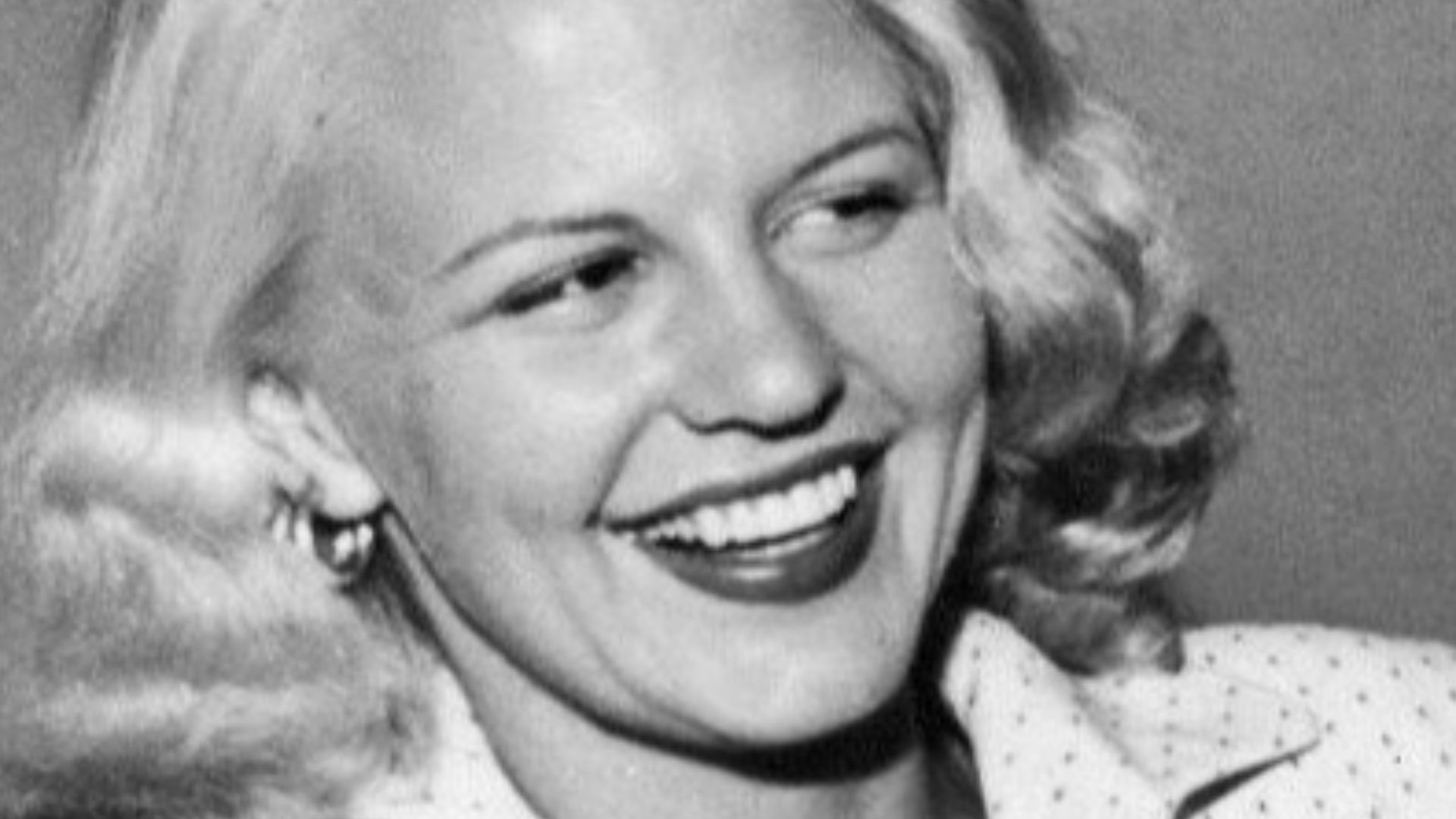 Photo of Peggy Lee and bandleader Paul Whiteman during Whiteman's radio program, The Paul Whiteman Club.
