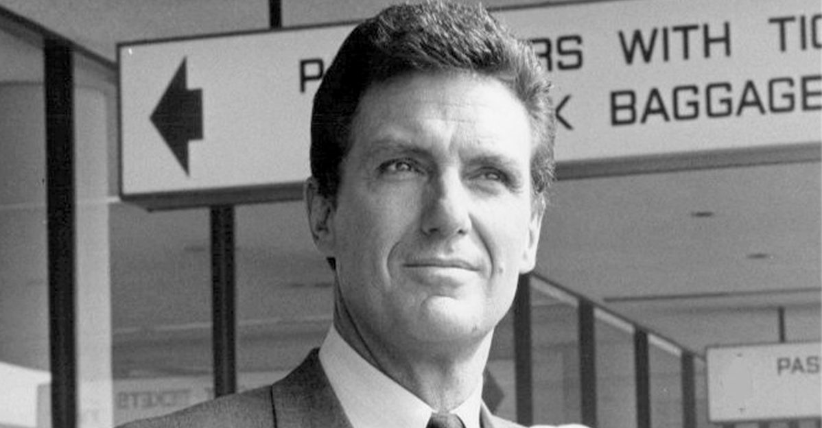 Photo of Robert Stack from the television program The Name of the Game.