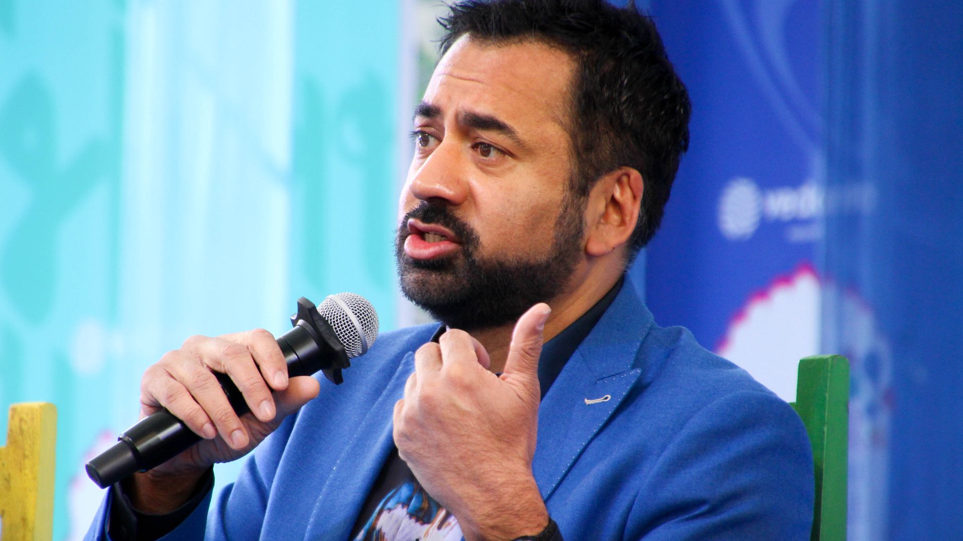 Kal Penn, actor, at the 2025 Jaipur Literature Festival in Jaipur, India.