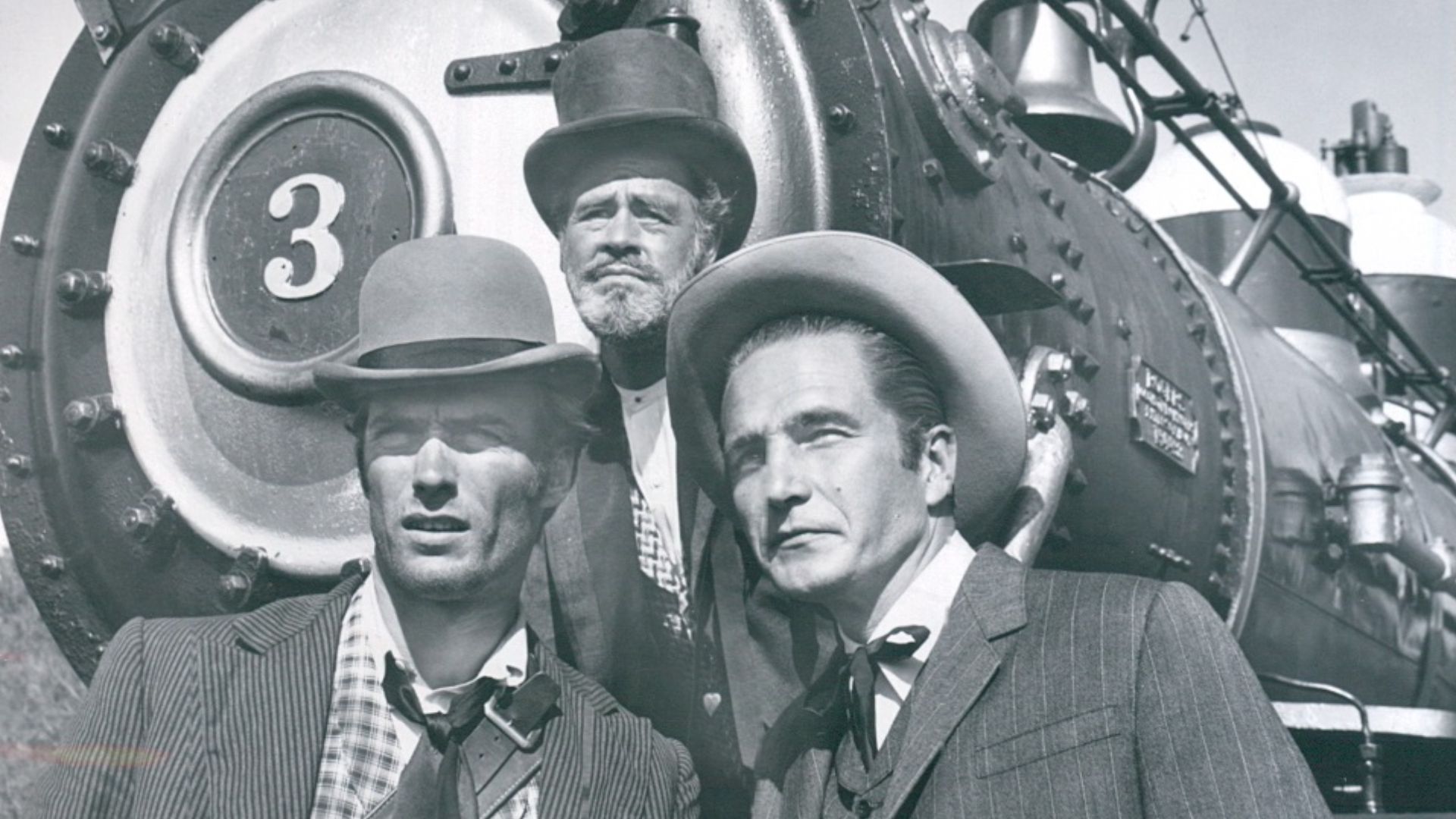 Photo of Clint Eastwood, Paul Brinegar and Eric Fleming from Rawhide.