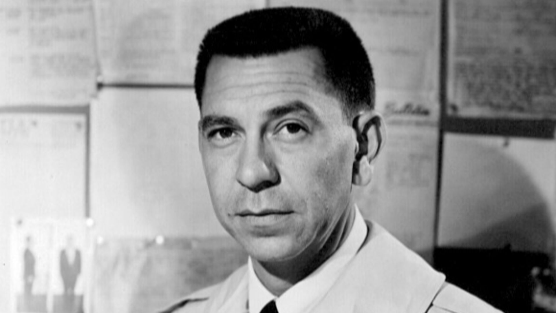 Photo of Jack Webb as Sergeant Joe Friday from the television series Dragnet.
