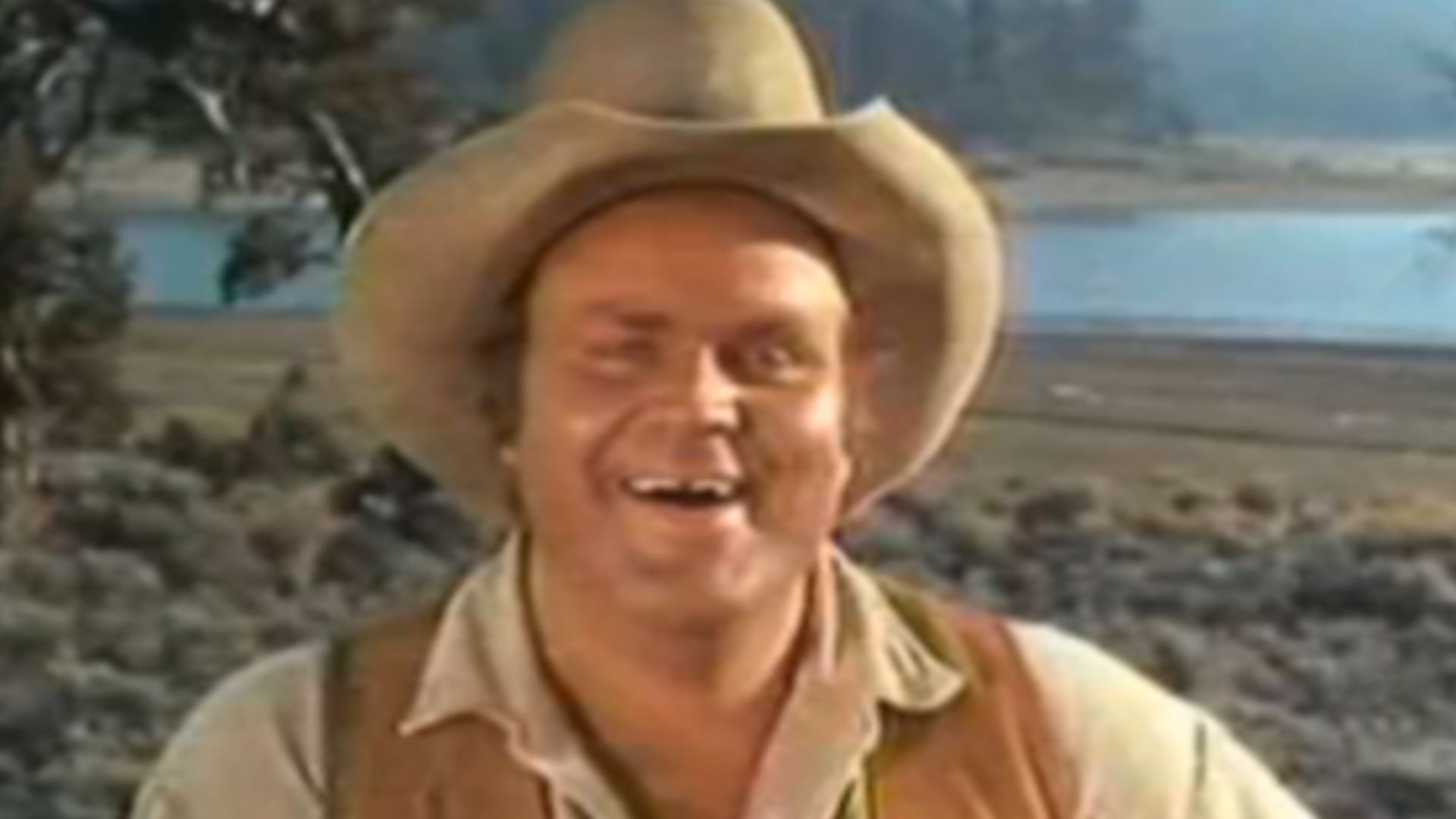Cropped screenshot of Dan Blocker from the television series Bonanza.  Episode: