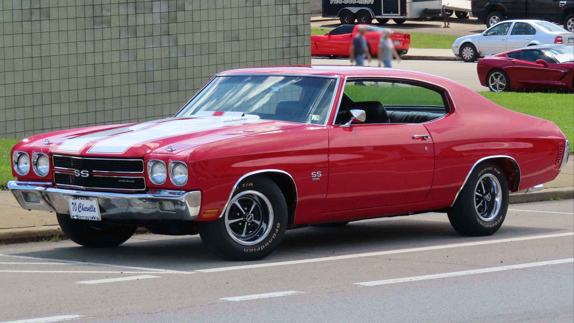 1970 Chevrolet Chevelle SS 396 Sport Coupe photographed at the 33rd Annual Beaver Falls Car Cruise in Beaver Falls, Pennsylvania. Finished in Cranberry Red.