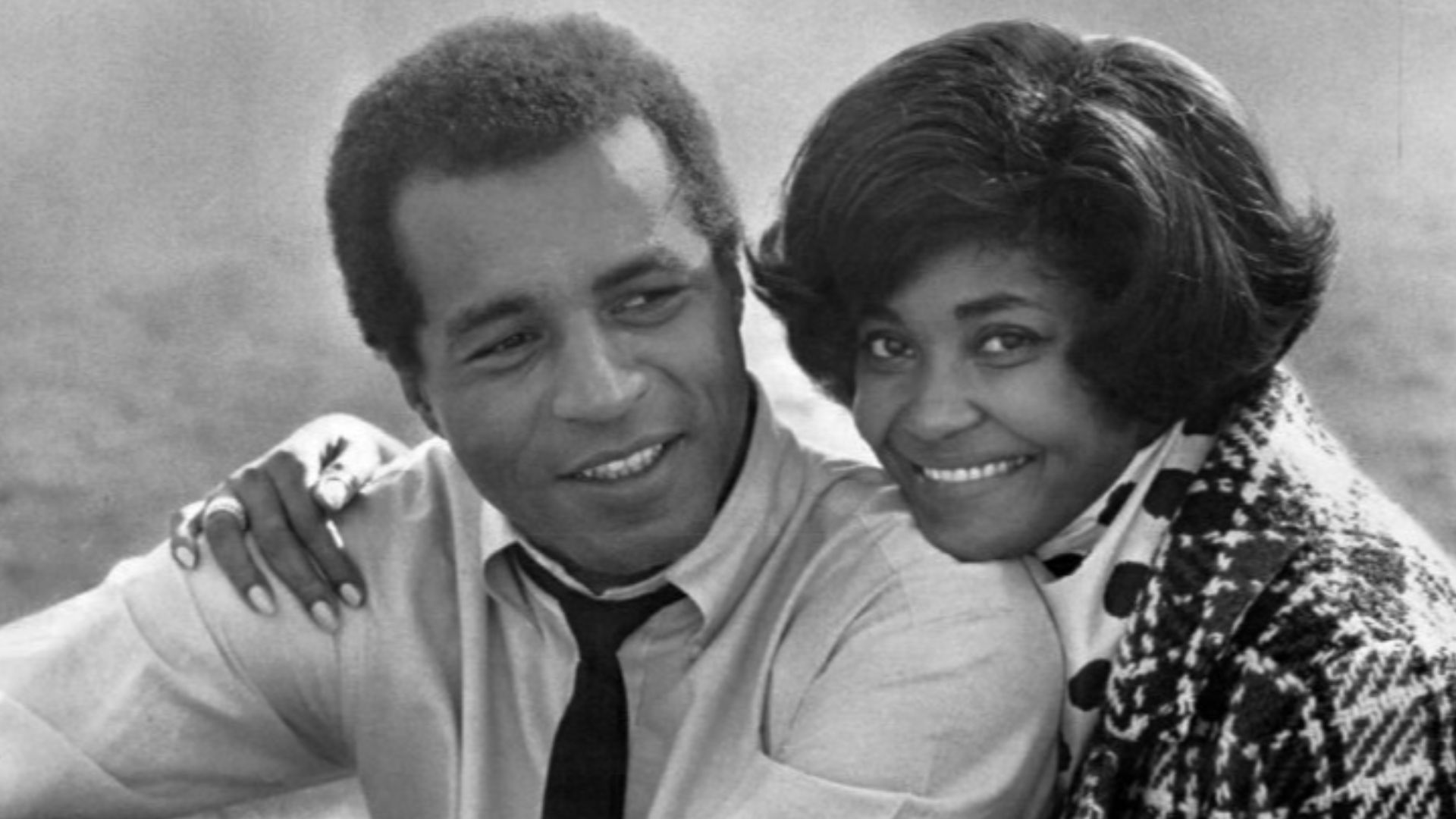 Publicity photo of Lloyd Haynes and singer Nancy Wilson (guest star) from the television program Room 222.