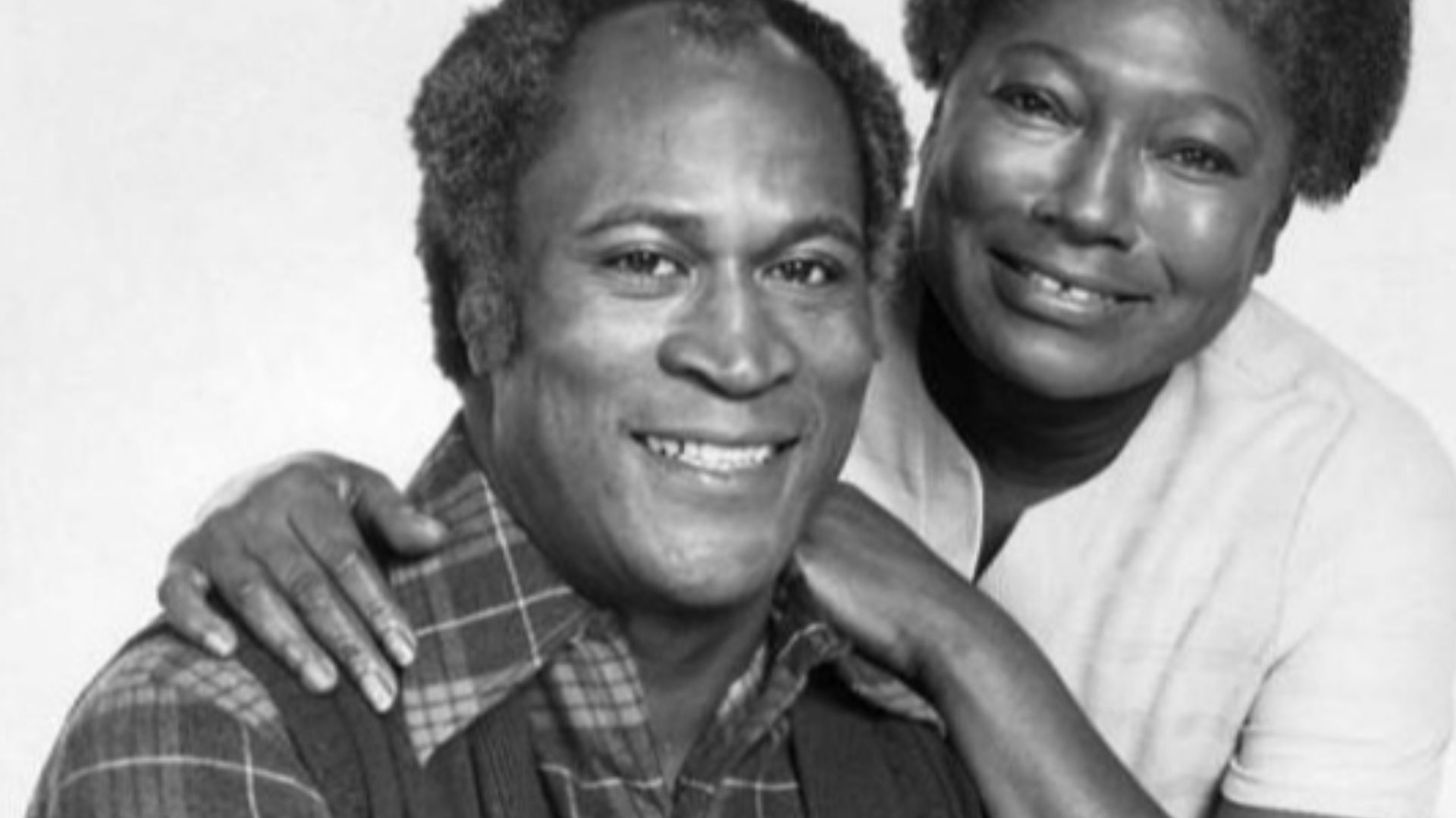 Publicity photo from  Good Times. Pictured are John Amos (James) and Esther Rolle (Florida). This was for the premiere of the show.