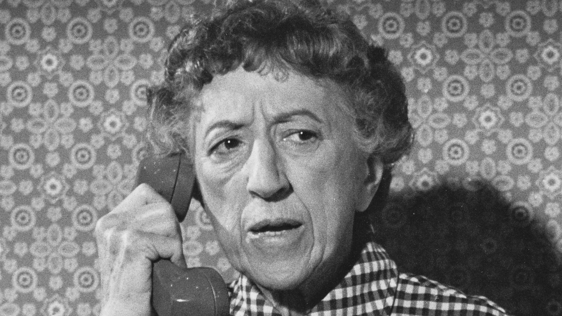 Publicity photo of American actress, Margaret Hamilton promoting her role on the NBC children's comedy series Sigmund and the Sea Monsters, circa 1973.