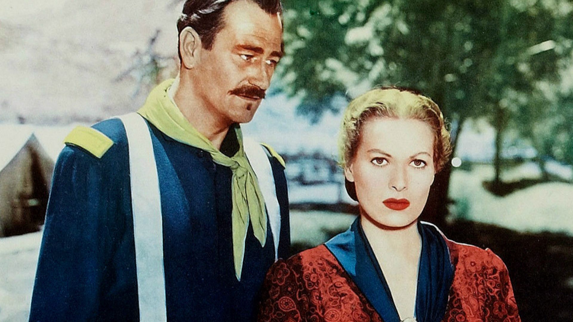 Photo from the film ‘’Rio Grande’’ with John Wayne and Maureen O’Hara.