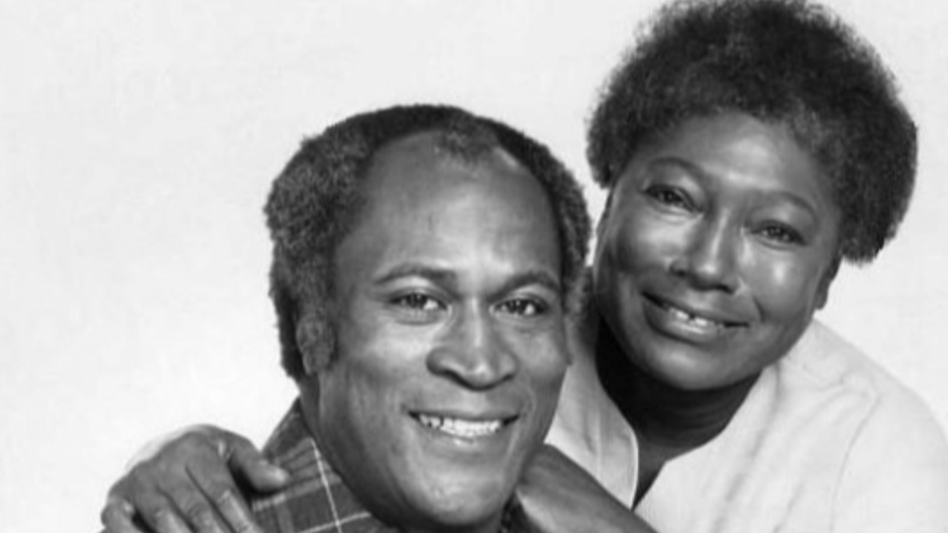Publicity photo from  Good Times. Pictured are John Amos (James) and Esther Rolle (Florida). This was for the premiere of the show.