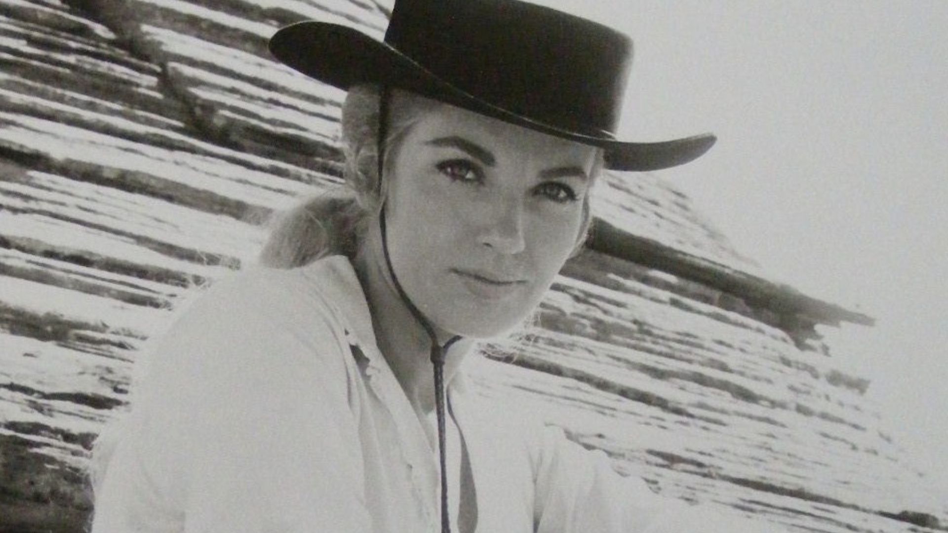 Joan O'Brien in Six Black Horses (1962) - publicity still (original image cropped : see source)