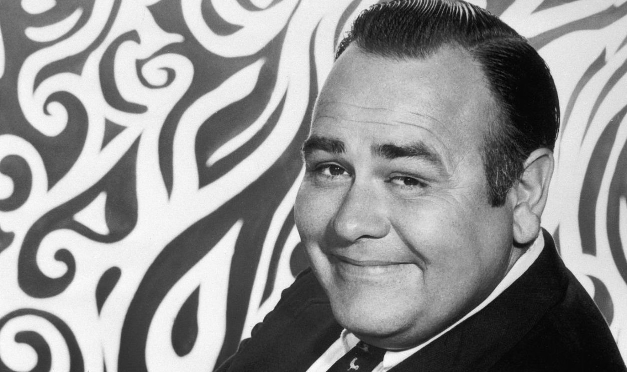 (Original Caption) 12/27/1967-Hollywood, CA- Jonathan Winters' Christmas present from CBS-TV is a brand new show of his own which makes its debut. Asked what kind of show it would be, the rotund comedian answered: