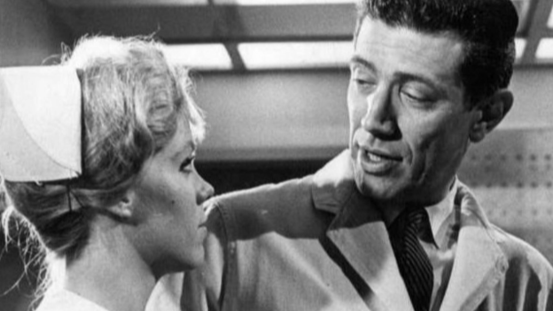 Photo of Zina Bethune, Joseph Campanella and Diana Hyland in a scene from the prime time television drama The Doctors and the Nurses.