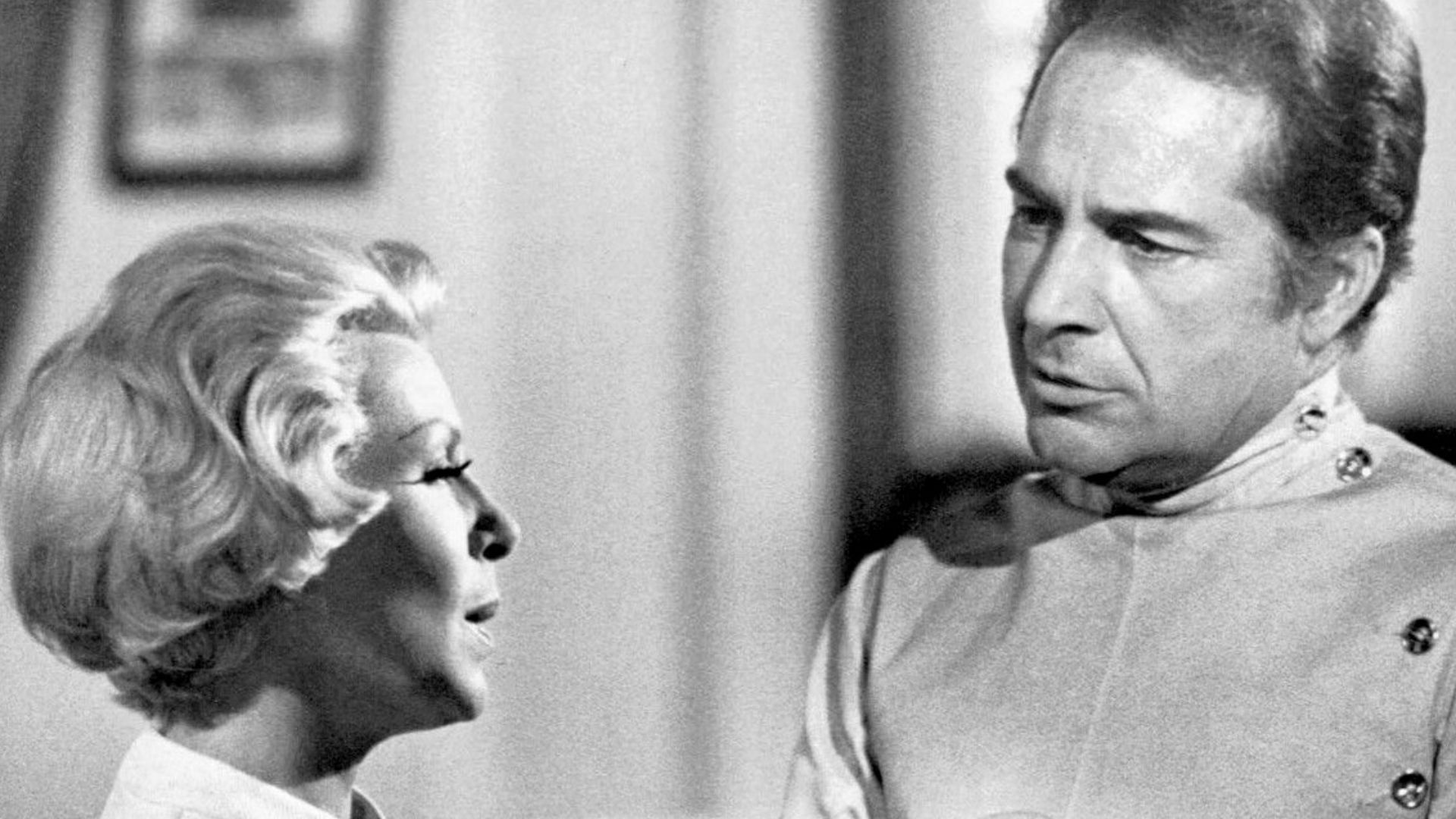 Scene from the prime time ABC soap opera The Survivors with Lana Turner and Rossano Brazzi.