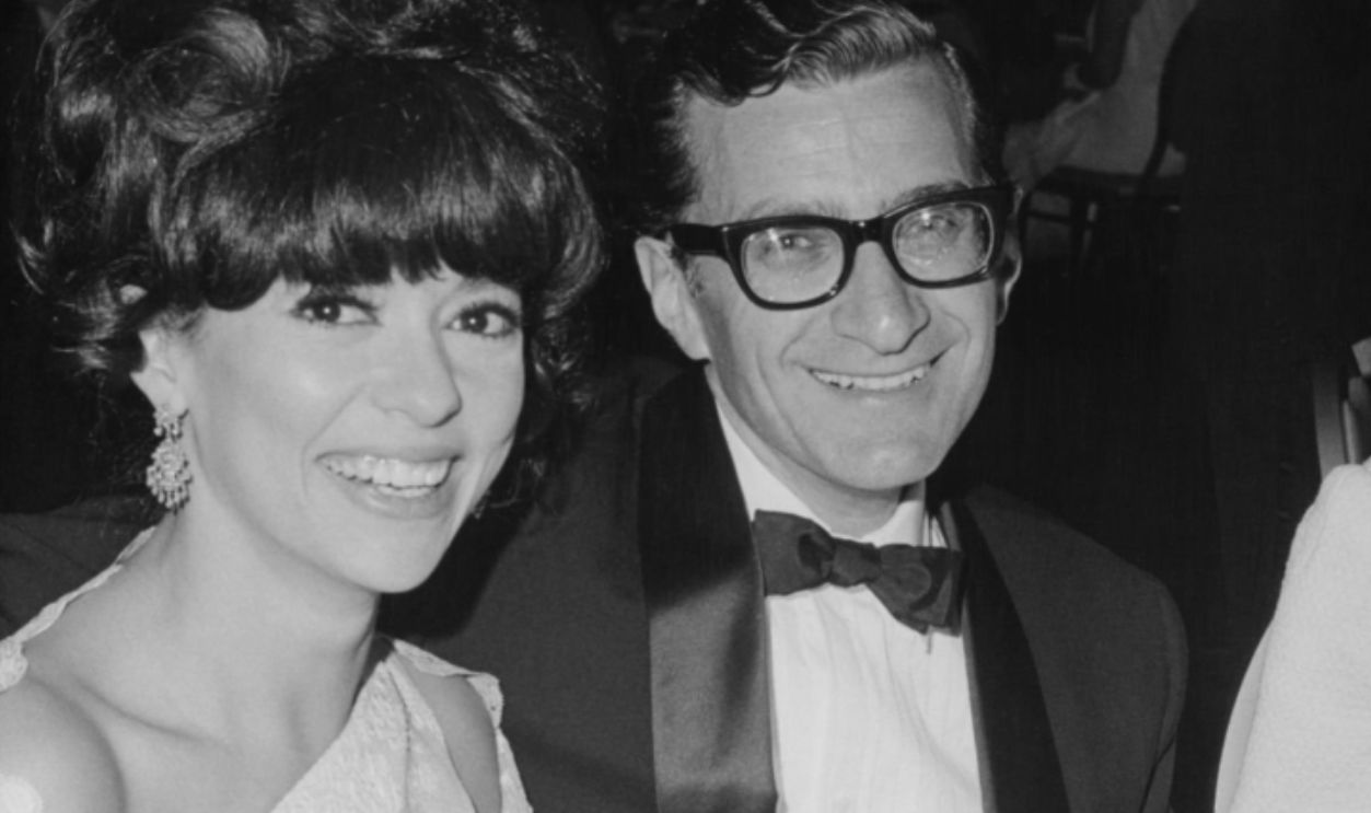 Puerto Rican-born American actress, singer, and dancer Rita Moreno with her husband, American cardiologist Leonard Gordon (1920-2010) and America dancer Julie Belafonte with her husband, American singer-songwriter and civil rights activist Harry Belafonte at the after party, that followed the premiere of 'The Sand Pebbles' in New York City, New York, 20th December 1966. The premiere was held at the Rivoli Theatre in New York City.