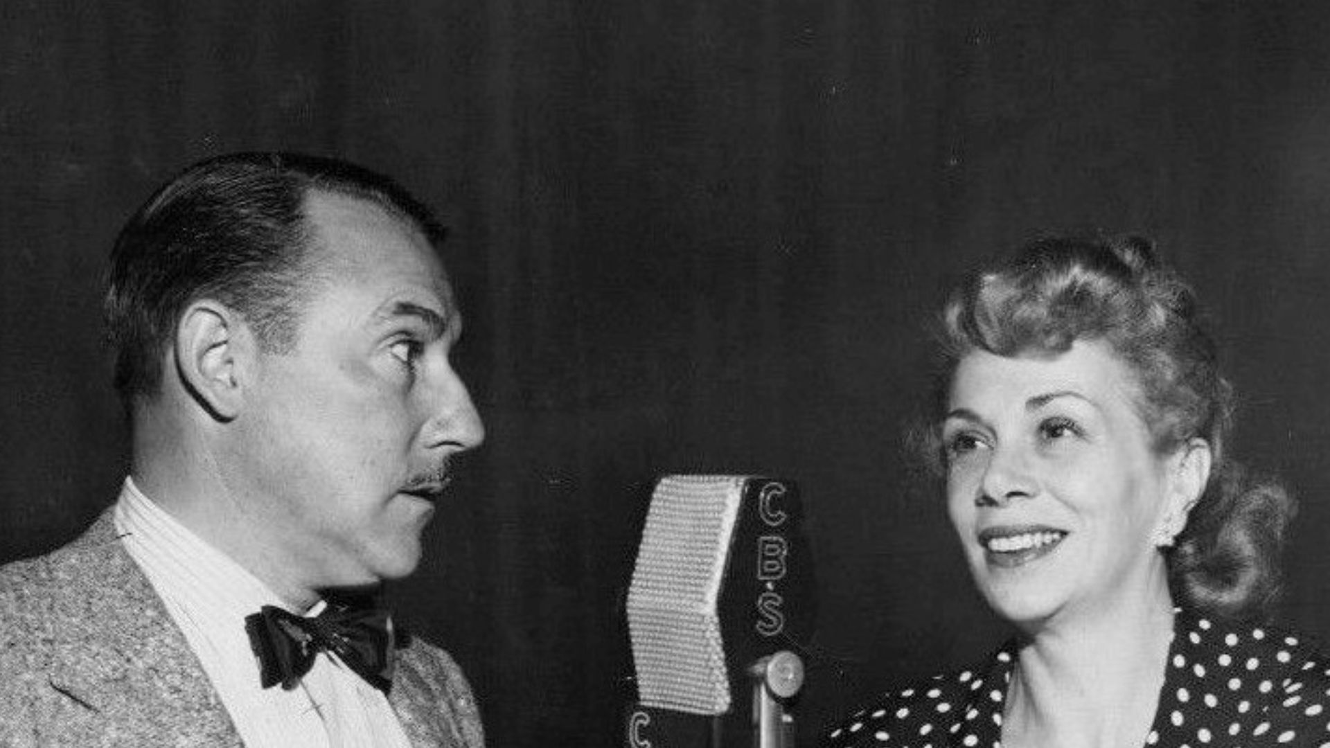 Photo of Gale Gordon and Bea Benaderet performing in Granby's Green Acres. The radio program was a summer replacement for Lux Radio Theatre in 1950.
The item has no copyright markings on it as can be seen in the links above.
United States Copyright Offic