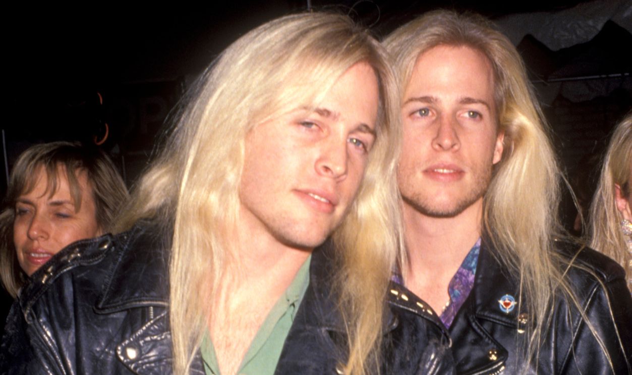 WESTWOOD,CA - DECEMBER 7: Musicians Matthew Nelson and Gunnar Nelson attend the "JFK" Westwood Premiere on December 7, 1991 at Mann Village Theatre in Westwood, California.