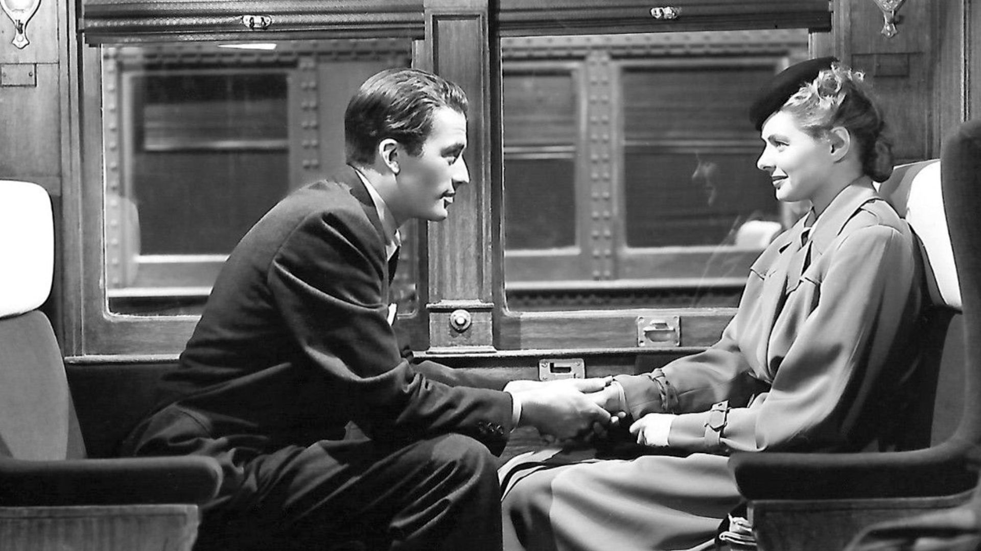 Promotional still from the 1945 film Spellbound, published in New Movies, the National Board of Review Magazine.