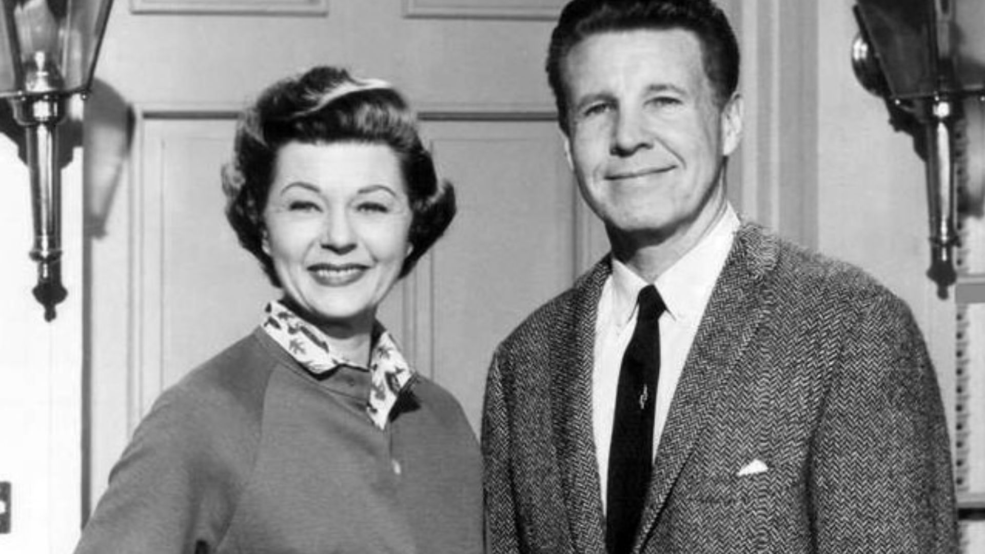 Publicity photo of Ozzie and Harriet Nelson from the television program The Adventures of Ozzie and Harriet.