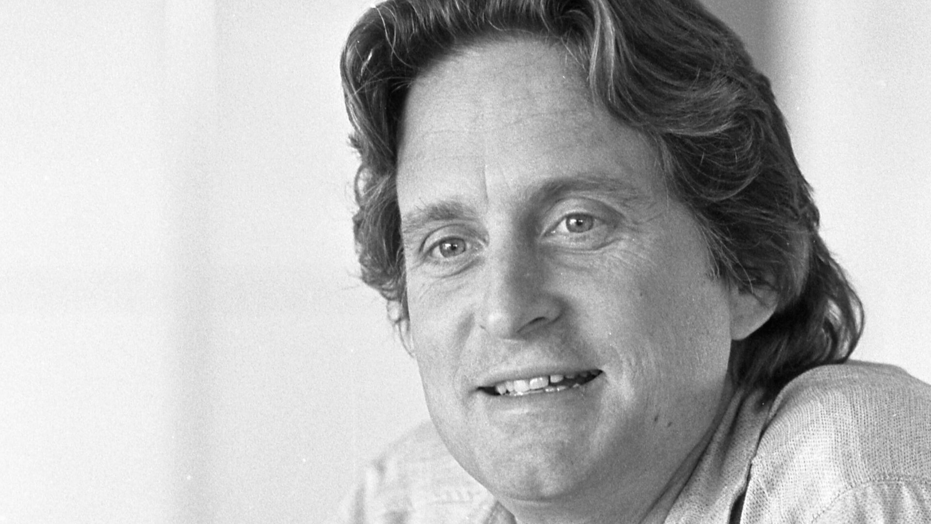 Actor and producer Michael Douglas, seated portrait
