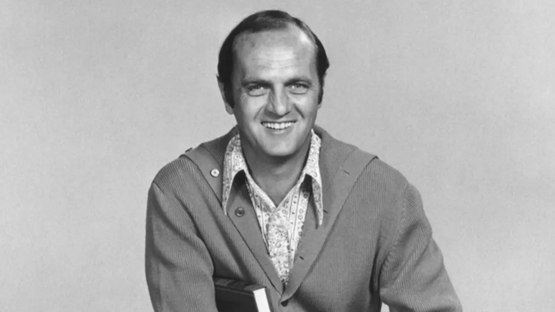 Bob Newhart in a publicity photo for the CBS-TV program The Bob Newhart Show.