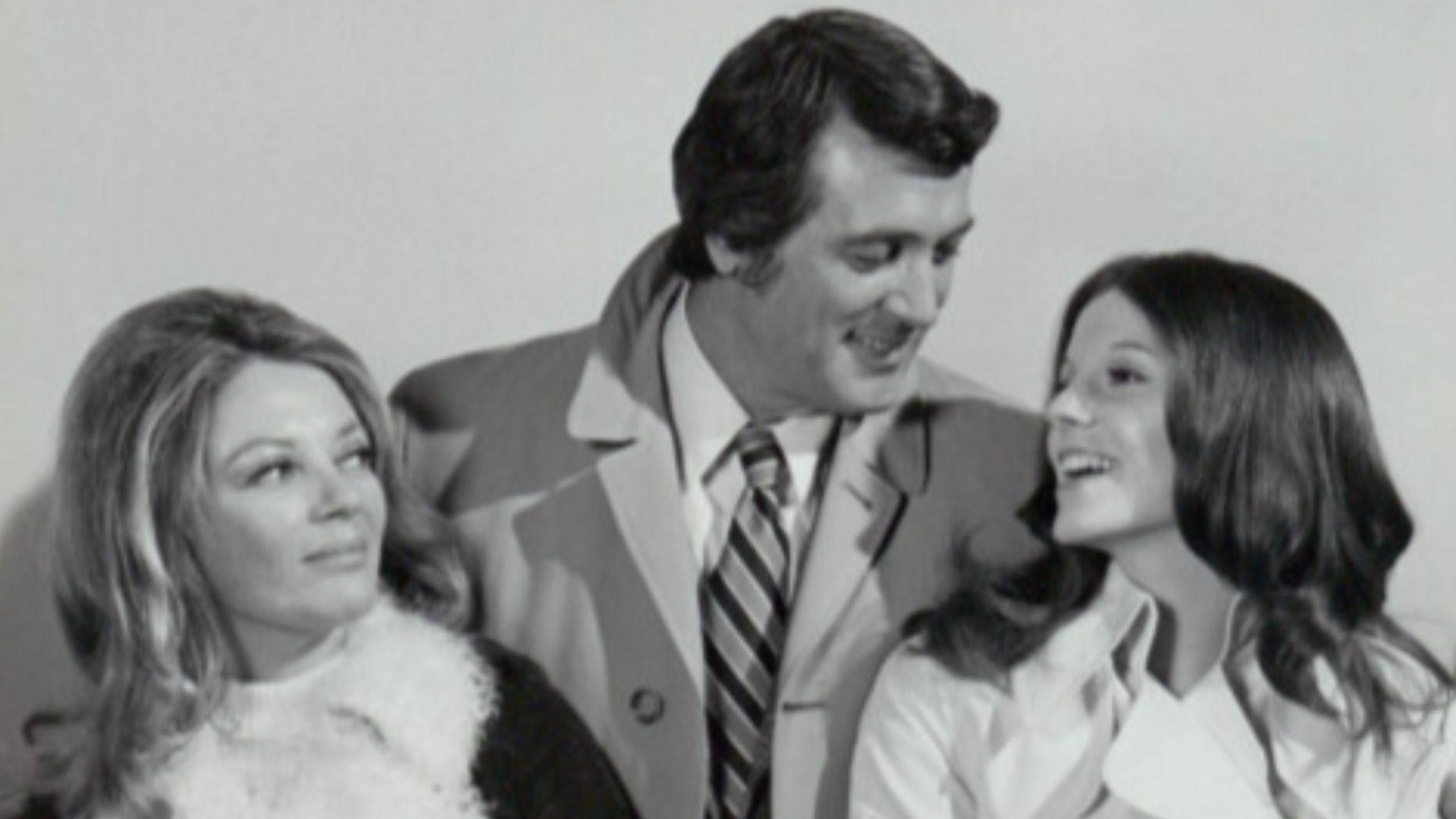 Publicity photo of Sheree North, Rock Hudson and Susan Saint James from McMillan & Wife, 1972.