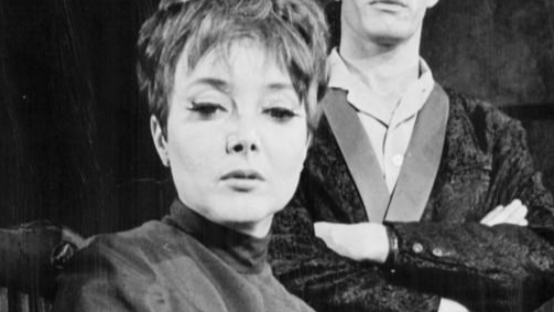 Photo of Carolyn Jones and John Church from the Broadway play The Homecoming.