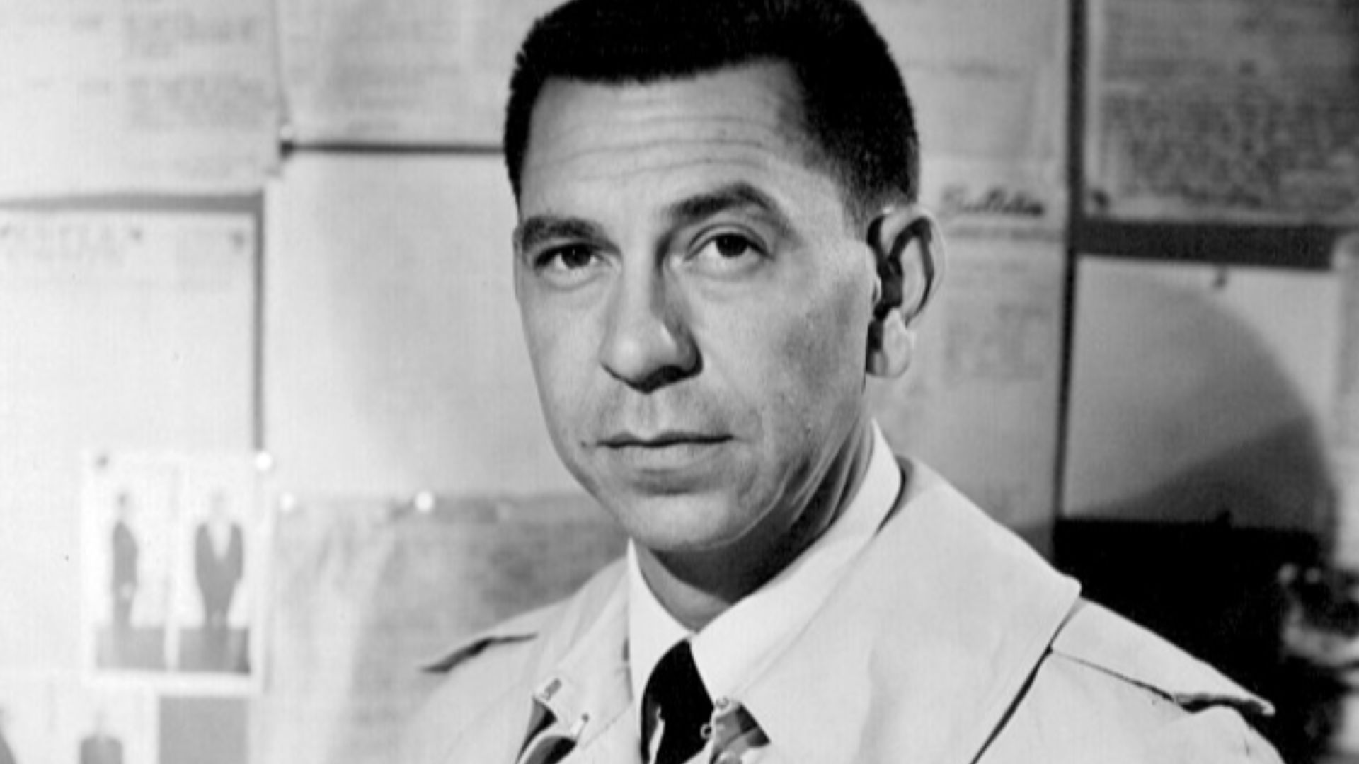 Photo of Jack Webb as Sergeant Joe Friday from the television series Dragnet.