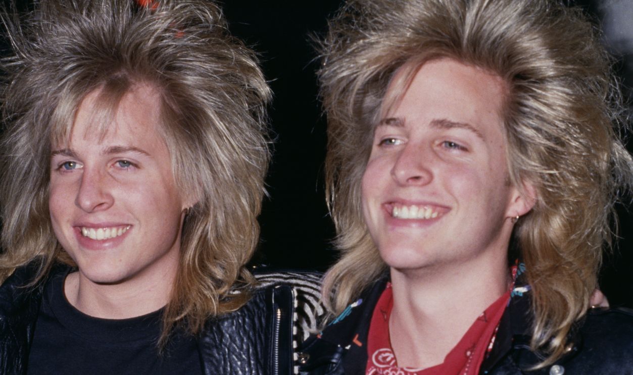 American singer-songwriters Matthew Nelson and Gunnar Nelson attend an event, circa 1990.