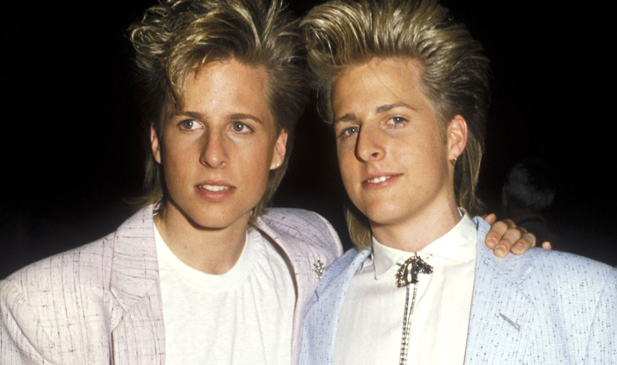 LOS ANGELES - JANUARY 27: Musicians Matthew Nelson and Gunnar Nelson attend the 13th Annual American Music Awards on January 27, 1986 at Shrine Auditorium in Los Angeles, California.