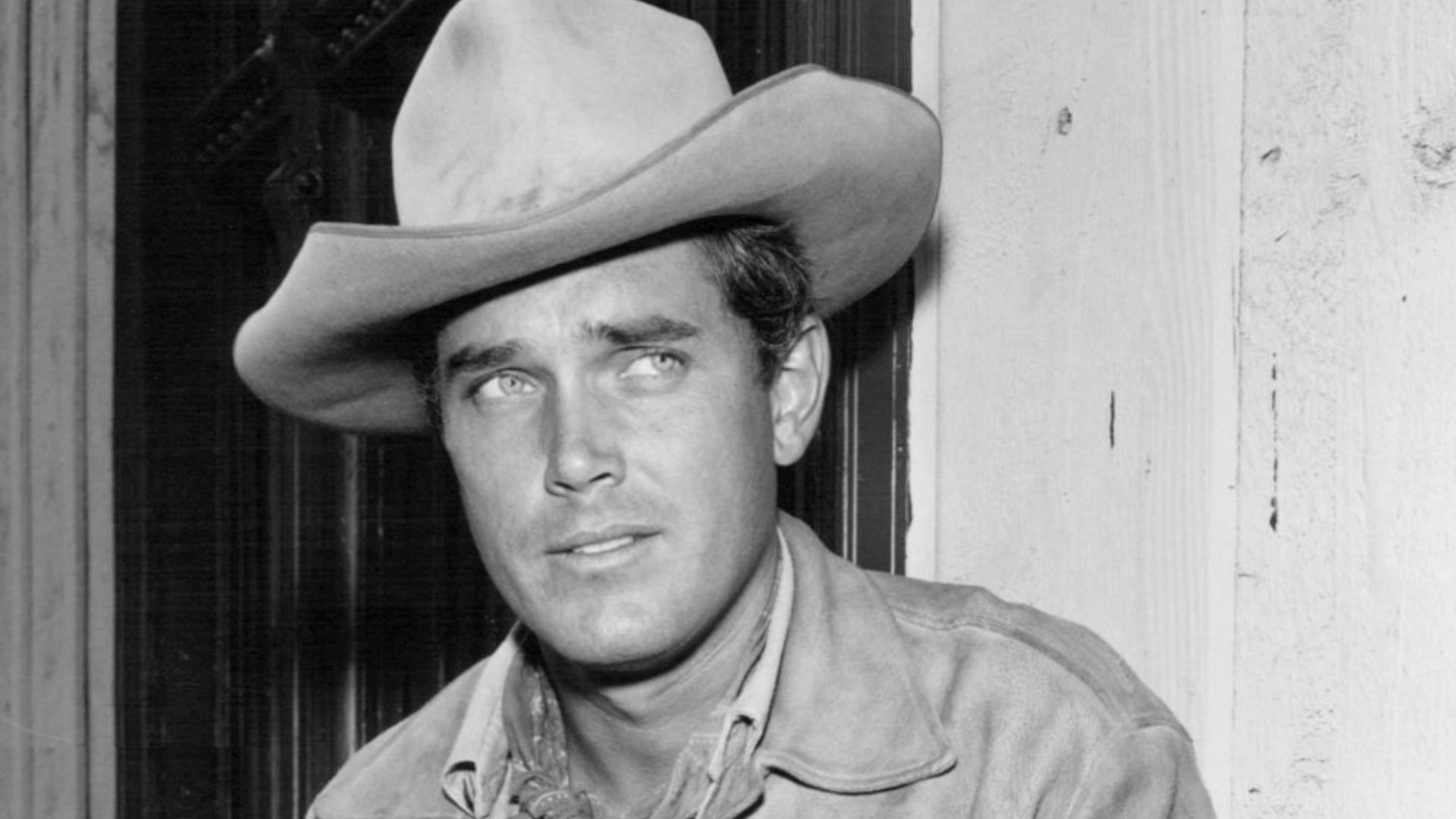 Photo of Jeffrey Hunter as Temple Houston from the television program of the same name.