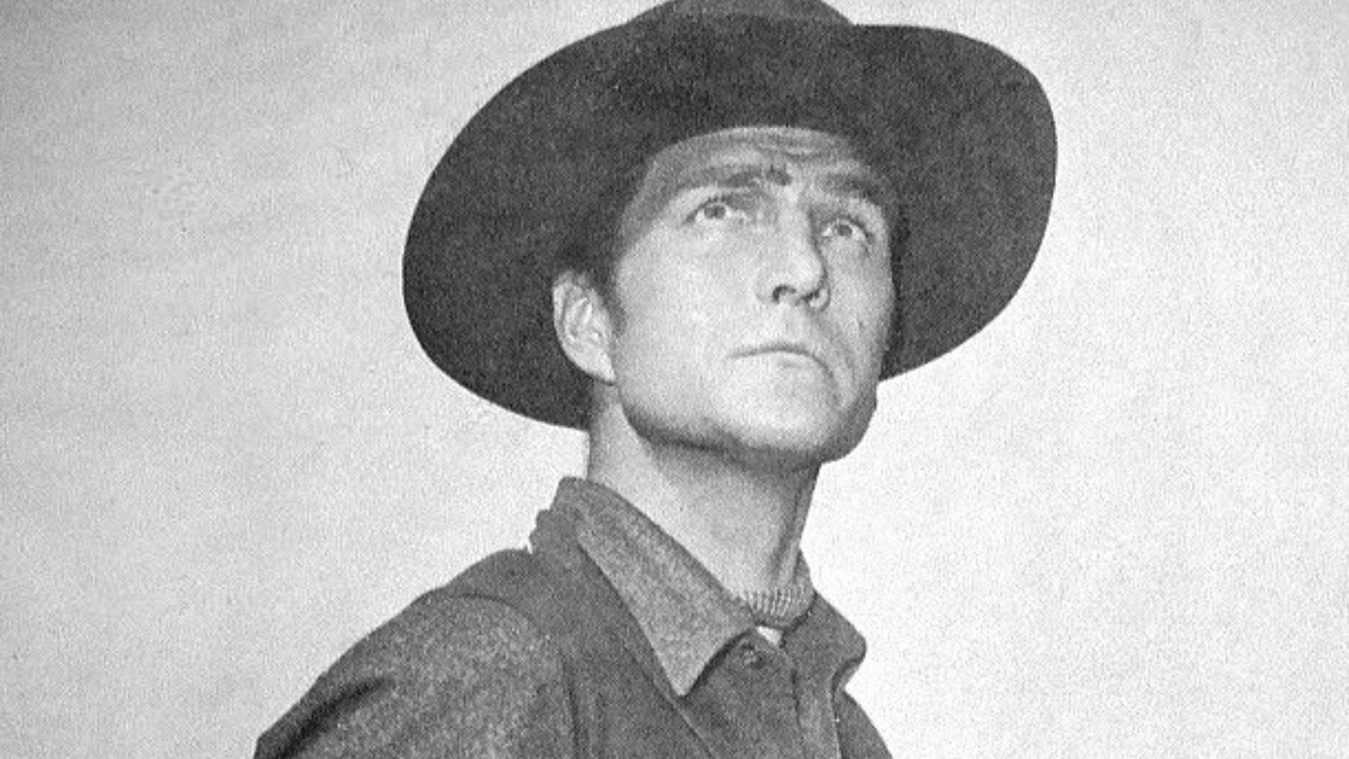 Photo postcard of Eric Fleming from the television series Rawhide.