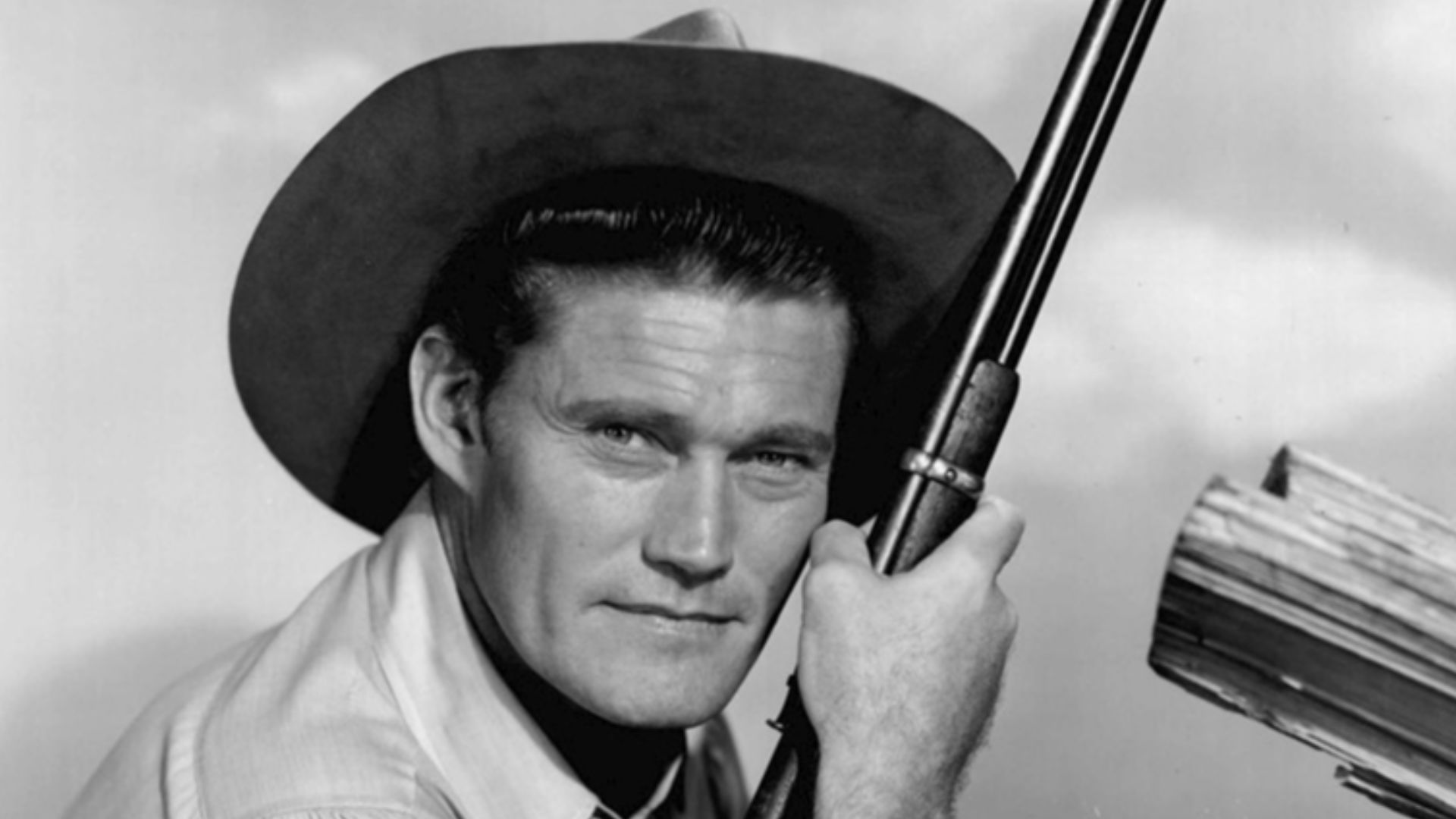 Photo of Chuck Connors as Lucas McCain from the television program The Rifleman.
