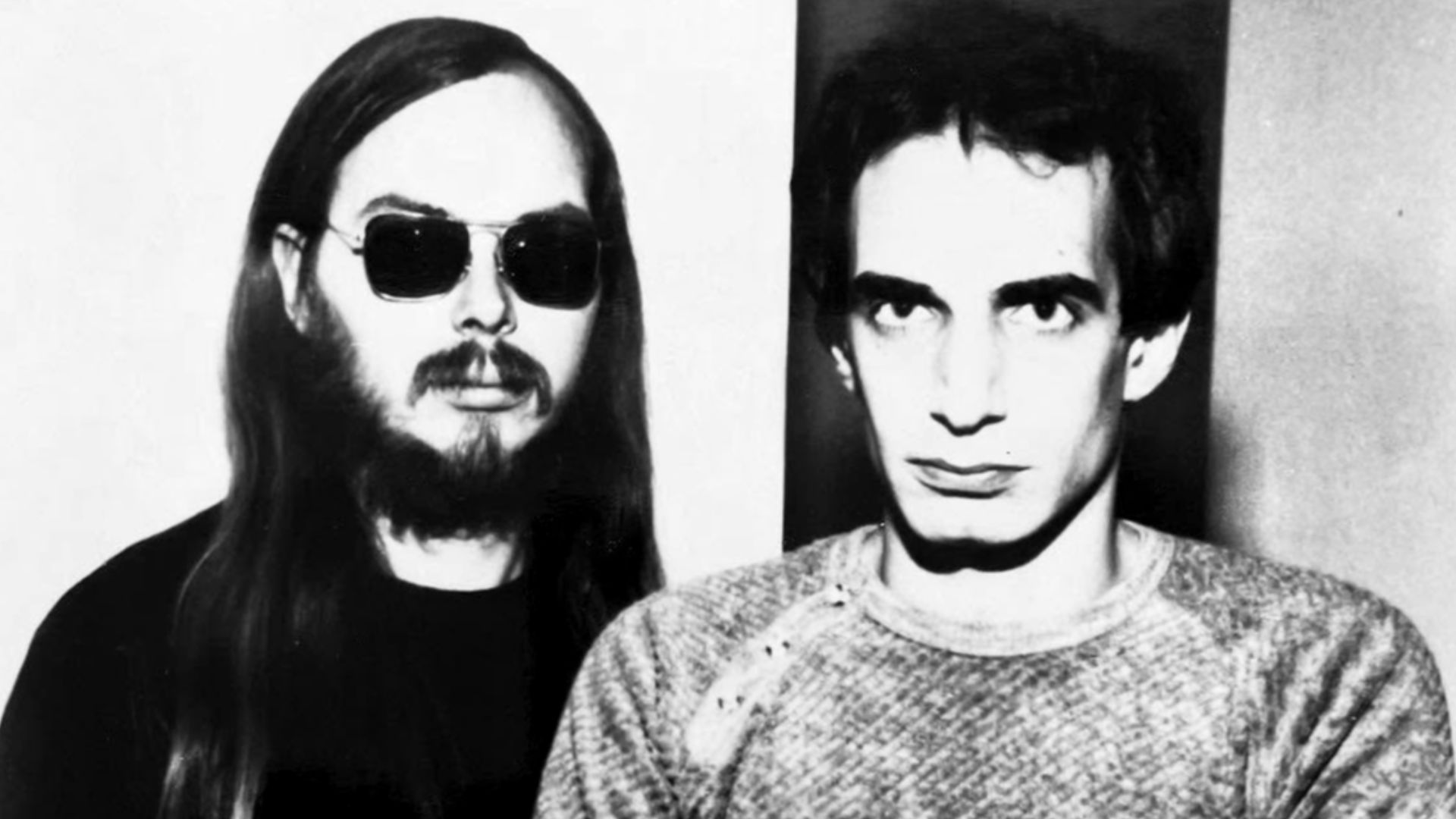 Walter Becker (left) and Donald Fagen (right) in a publicity photo for Steely Dan's 1980 album Gaucho