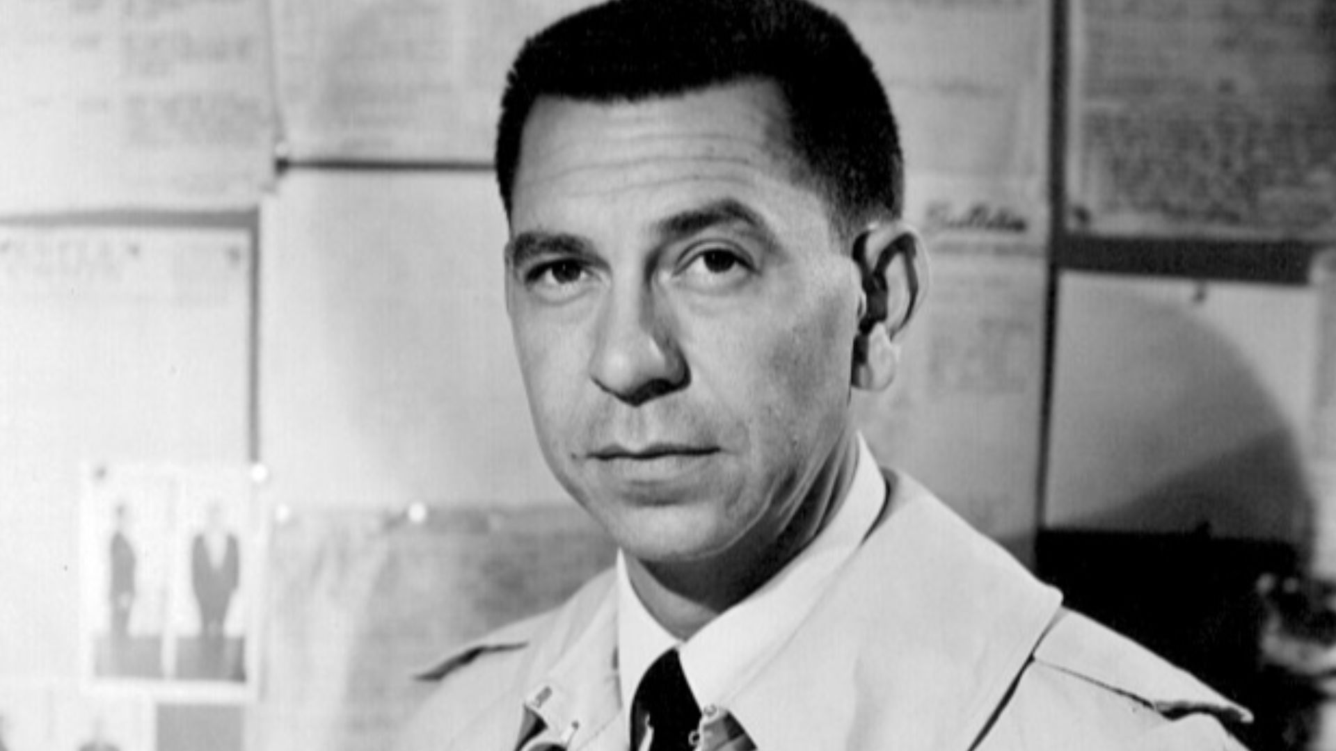 Photo of Jack Webb as Sergeant Joe Friday from the television series Dragnet.