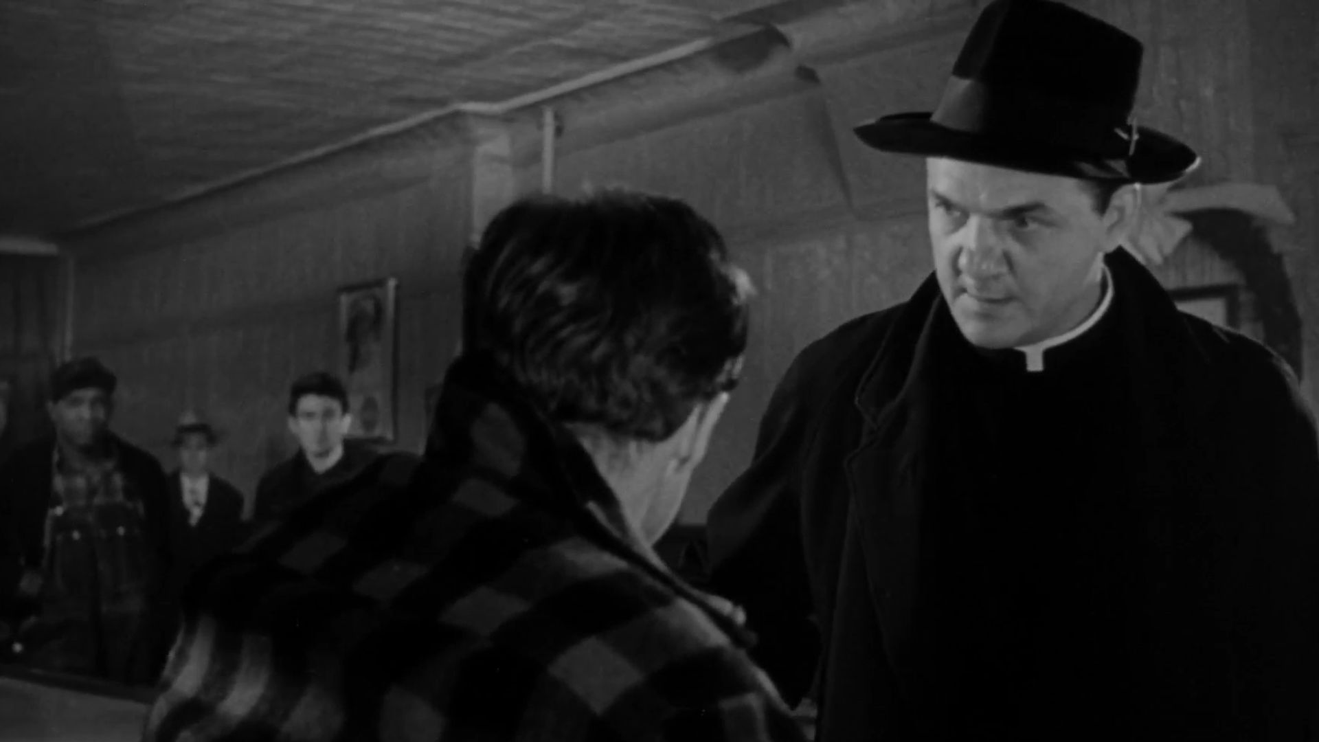 Marlon Brando and Karl Malden in a screenshot from the trailer for the film w:en:On the Waterfront.
