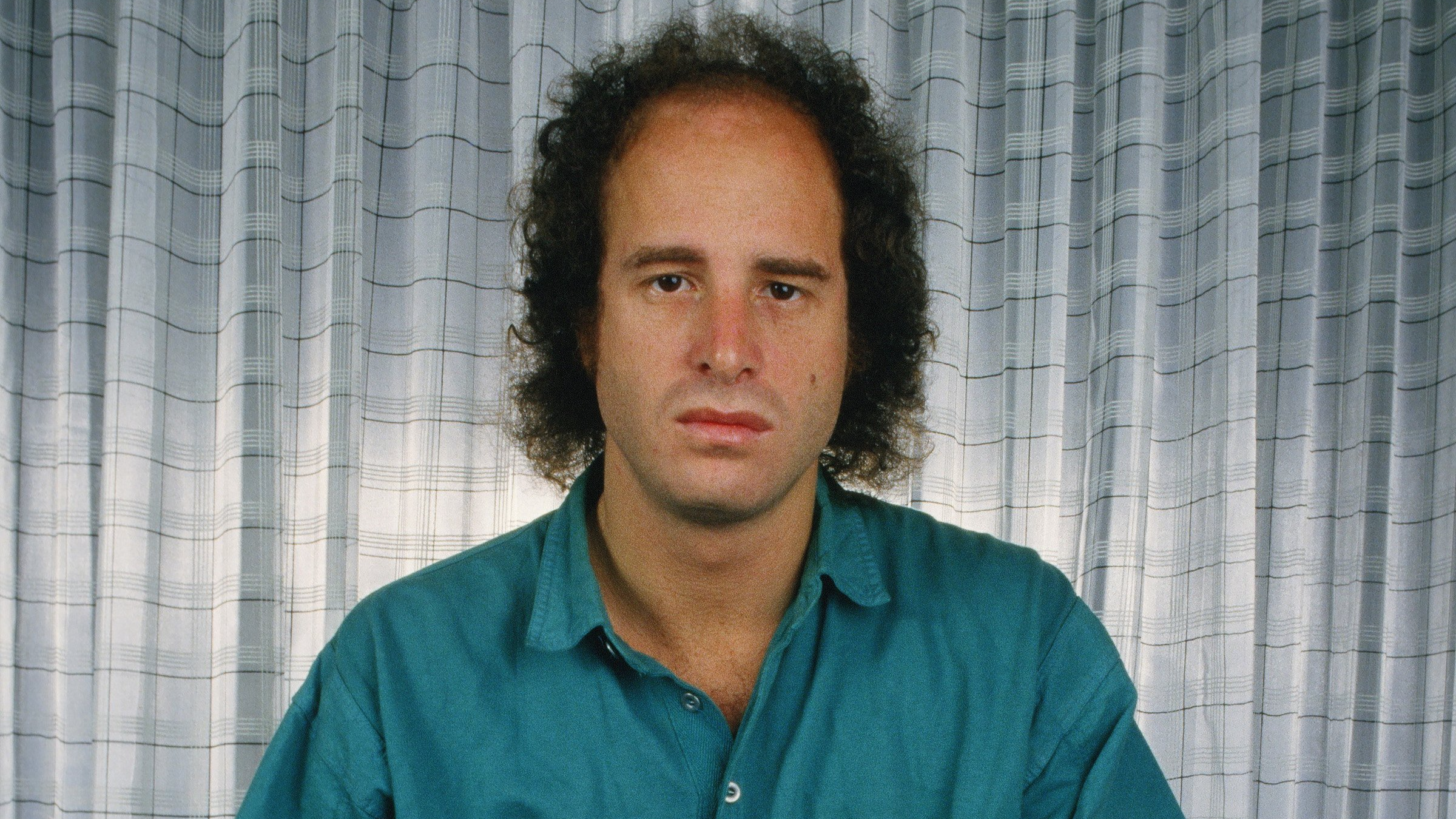 teven Wright poses in deadpan fashion during a 1986 Los Angeles