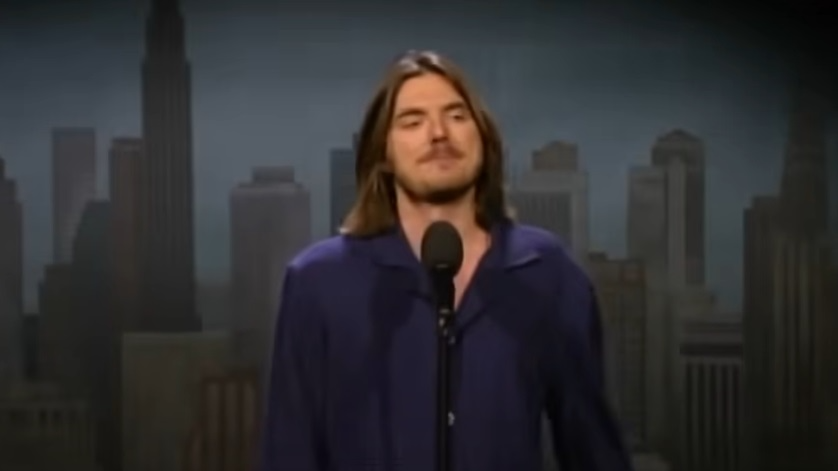 A visually captivating still taken from a pivotal moment in the television show Late Show with David Letterman (1993-2015)