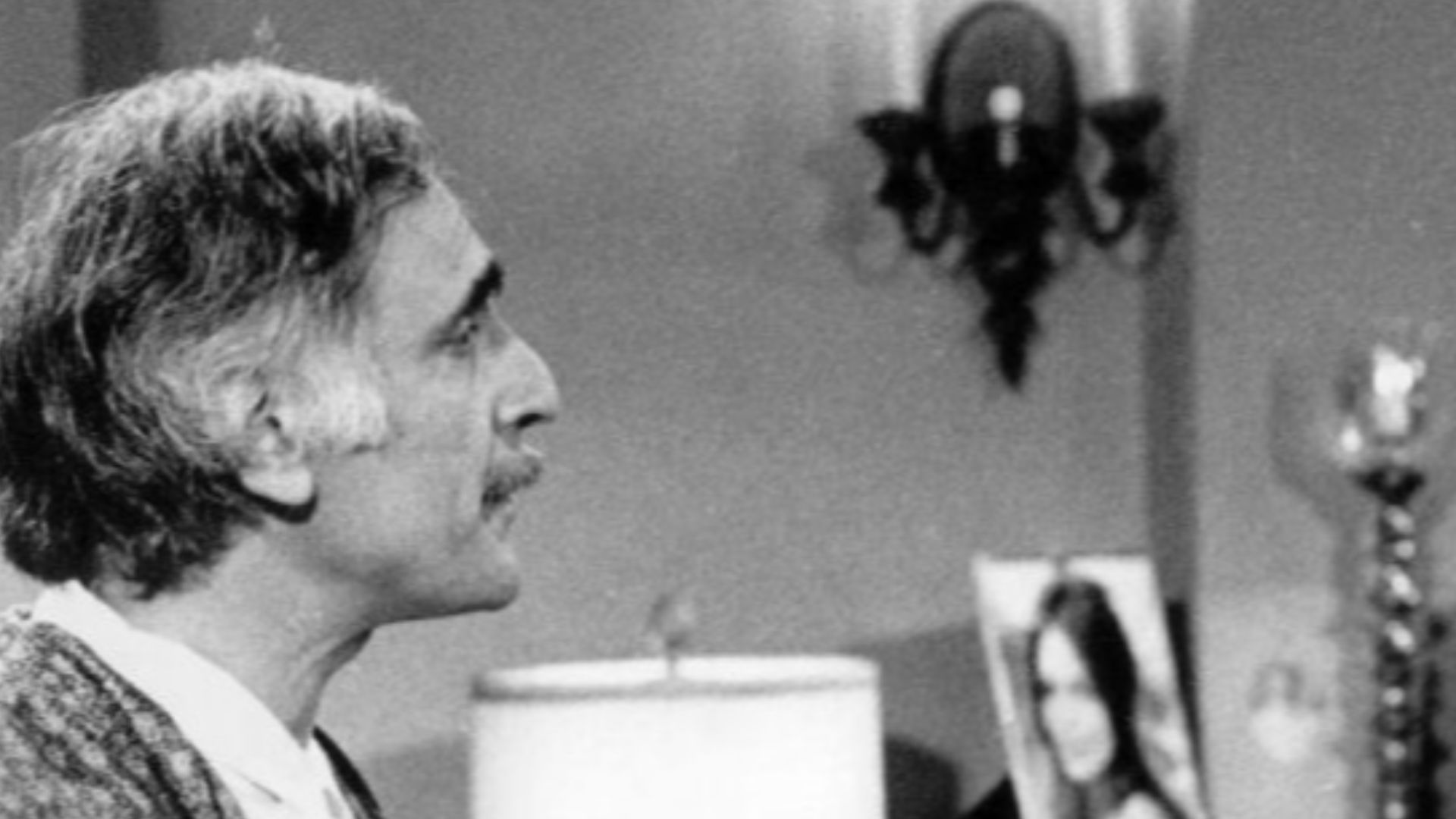 Photo of Harold Gould as Rhoda's father, Martin Morgenstern, and Mary Tyler Moore as Mary Richards from The Mary Tyler Moore Show. When Rhoda and Mary go to New York for the marriage of Rhoda's younger sister, Debbie, Martin asks Mary not to go to a hotel